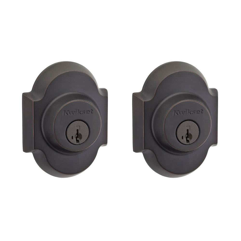 Kwikset 985 Austin Single Cylinder Keyed Deadbolt, Venetian Bronze (2 Pack)