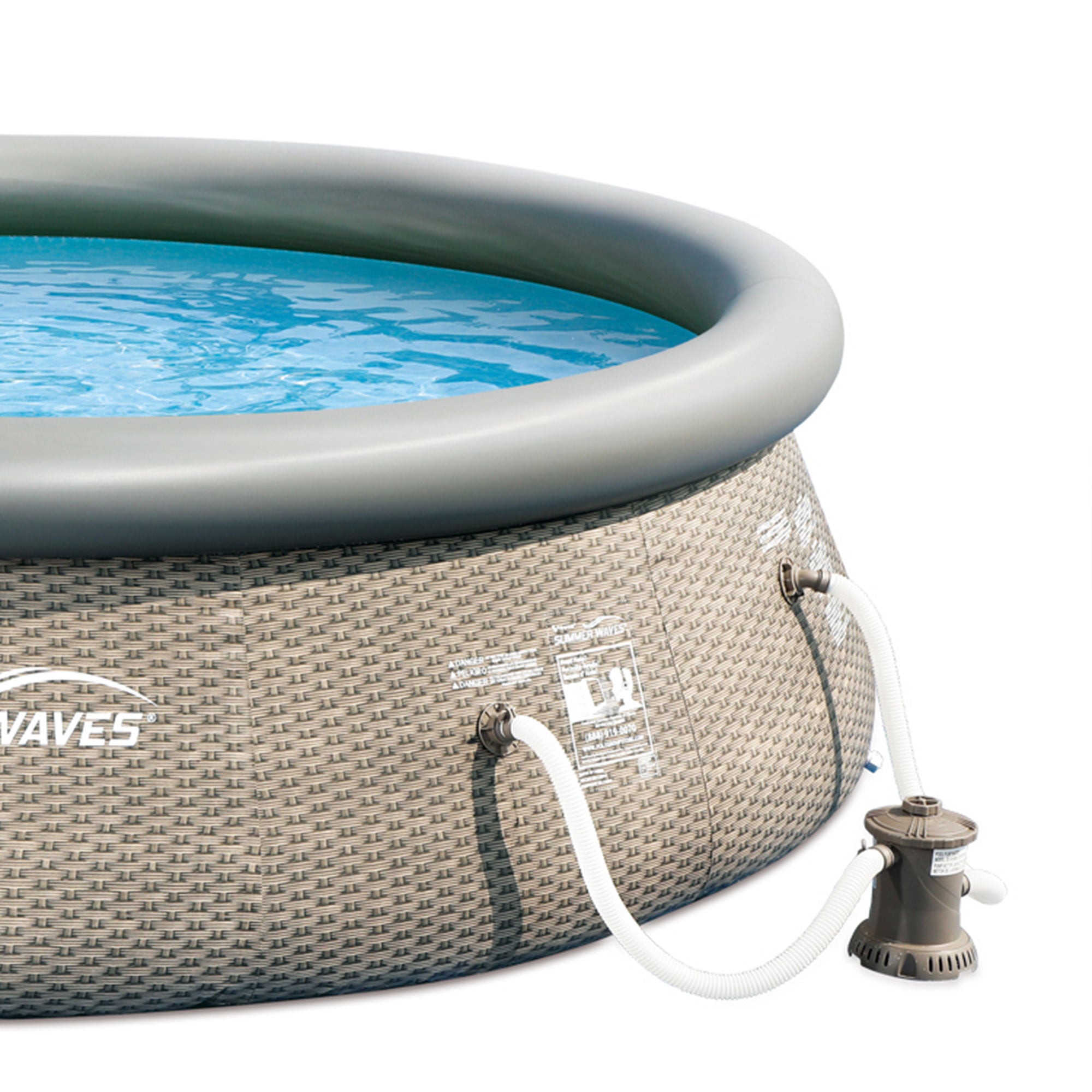 Summer Waves Quick Set 12’x36” Inflatable Above Ground Pool w/ Pump (For Parts) - VMInnovations