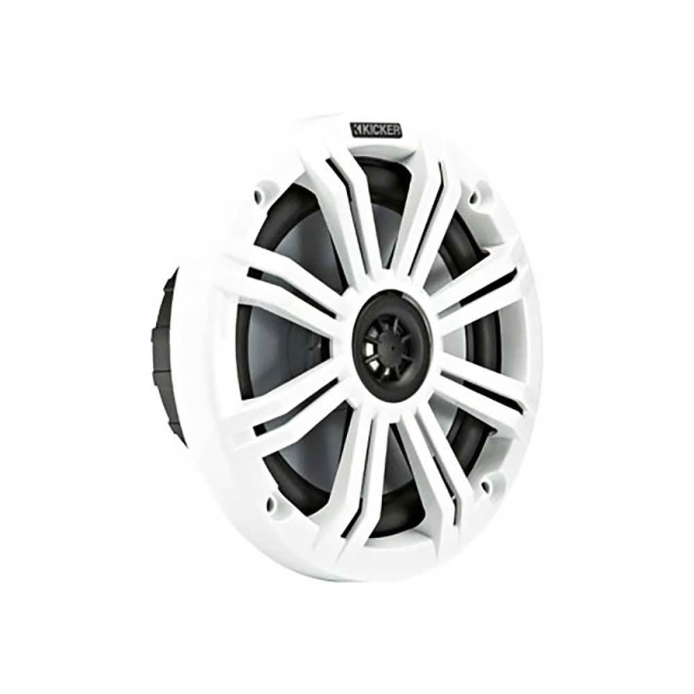 Kicker KM 6.5 Inch Marine UV Treated Speakers, Black White Grilles (Open Box) - VMInnovations