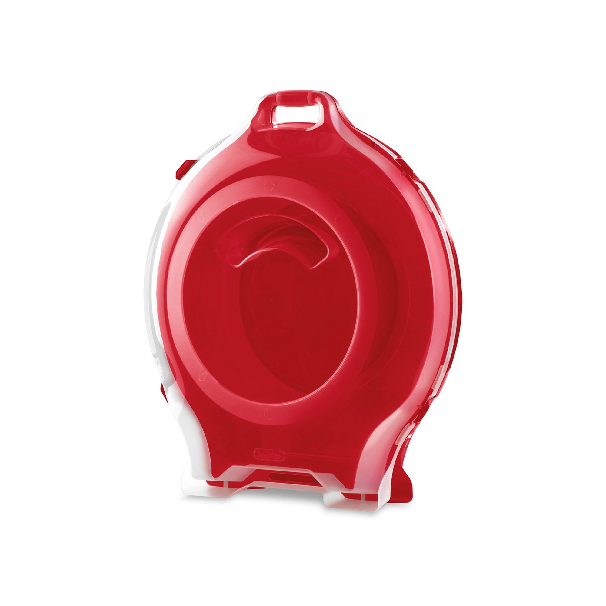 Sterilite Clear Lid Red Base Nesting Storage Christmas Wreath Box (12 Pack) - VMInnovations
