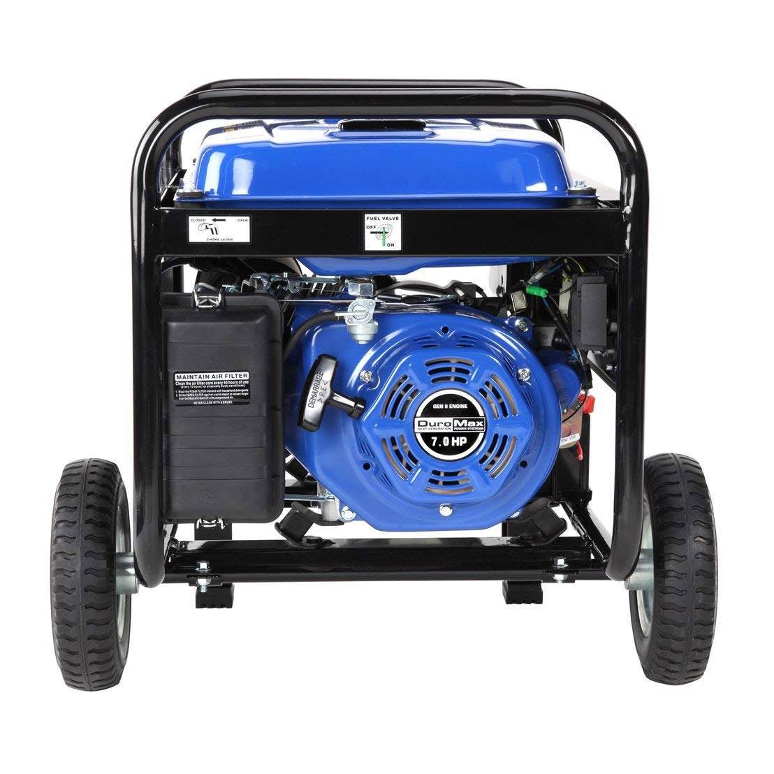 DuroMax 4400 Watt 7 Hp 8 Hour RV Grade Gas Generator & Generator Cover, Black