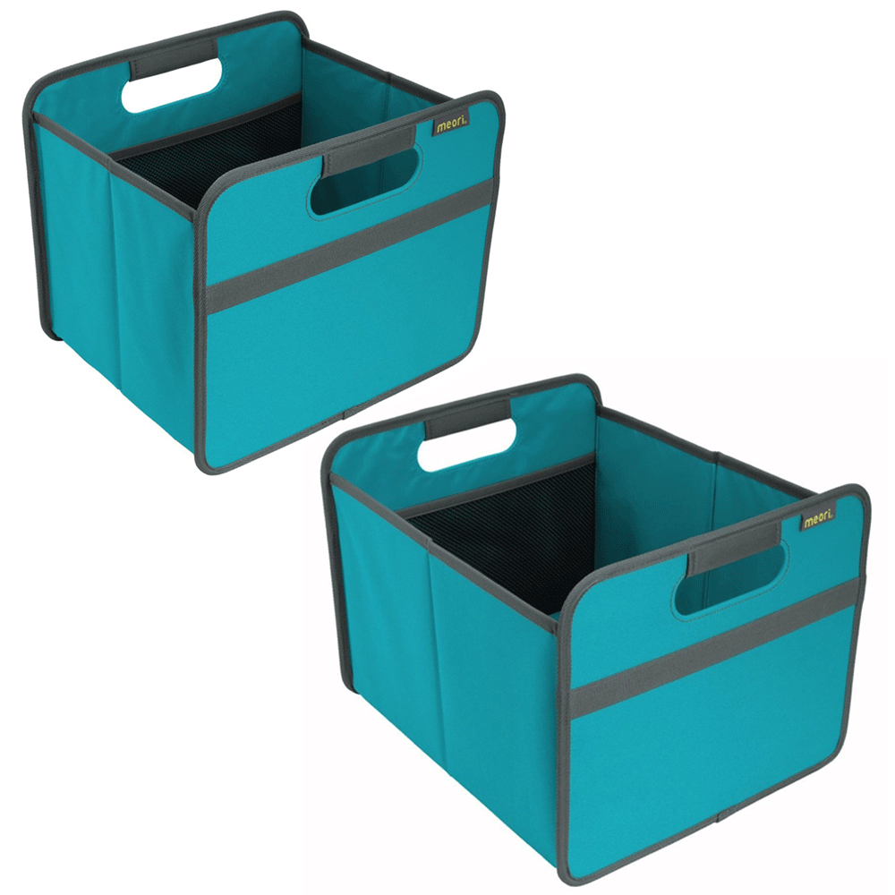 Meori Classic Collection 4 Gallon & 6.5 Gallon Foldable Storage Box, Azure Blue