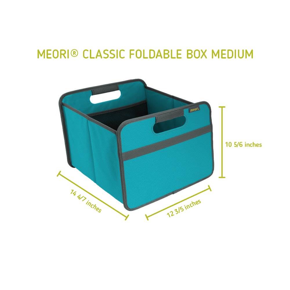 Meori Classic Collection 4, 6.5, & 8 Gallon Foldable Storage Boxes, Azure Blue