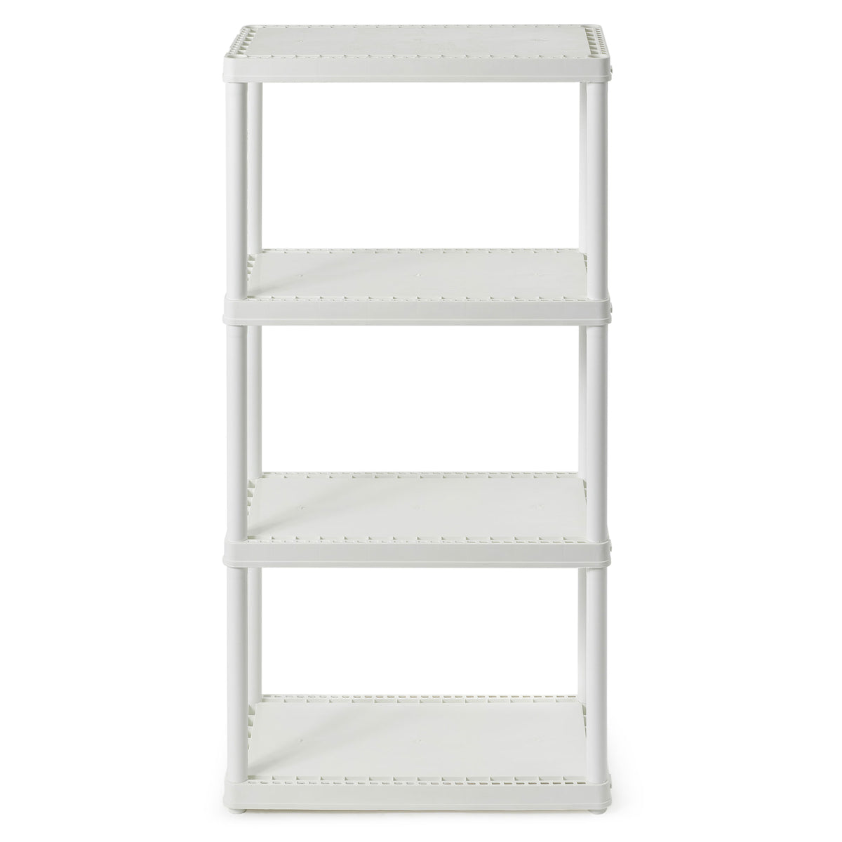 Gracious Living 4 Shelf Solid Light Duty Resin Storage Unit, White (Used) - VMInnovations