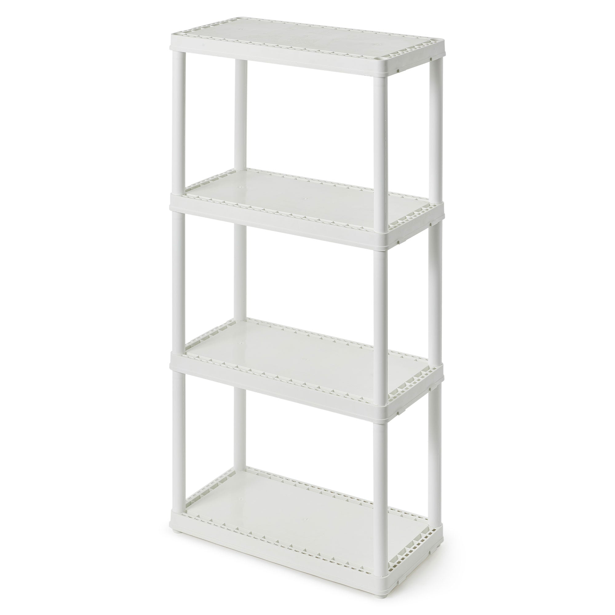Gracious Living 4 Shelf Solid Light Duty Resin Storage Unit, White (Used) - VMInnovations