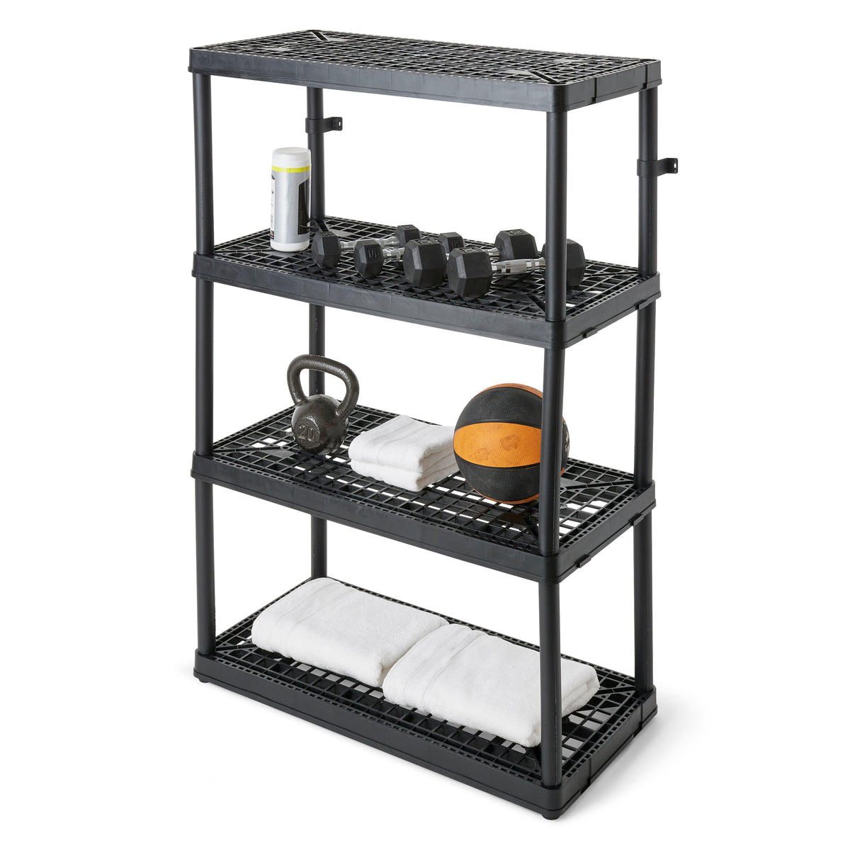 Gracious Living Heavy Duty Non Adjustable Ventilated Storage Shelving, 4 Shelf (Refurbished)