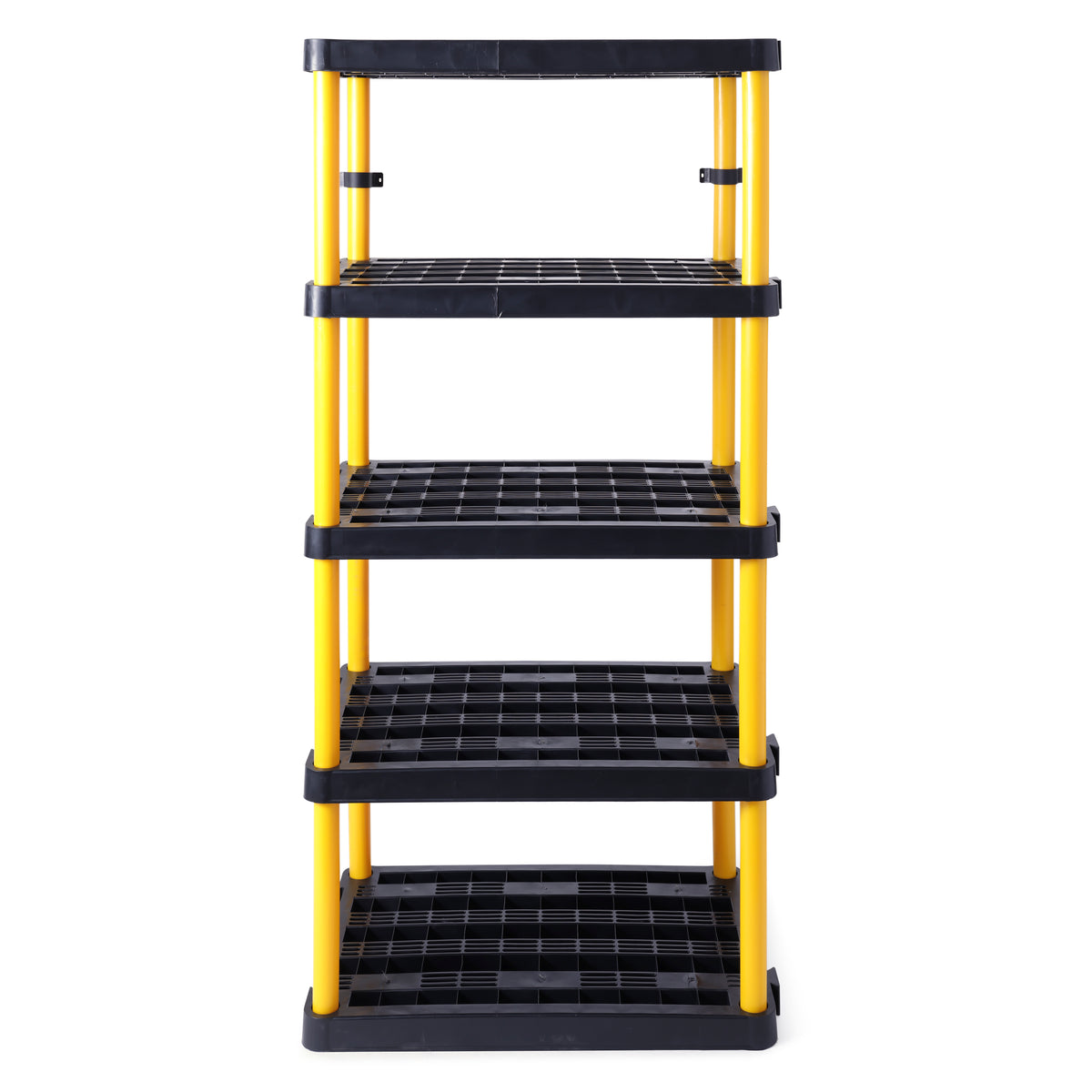 Gracious Living Large Premium Duty Ventilated Plastic Shelving, Black (Open Box)