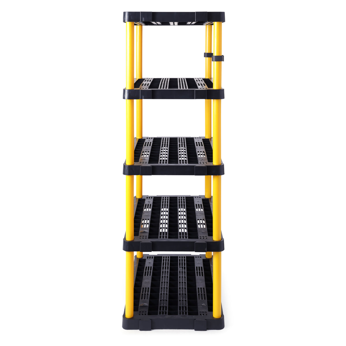 Gracious Living Large Premium Duty Ventilated Plastic Shelving, Black (Used)