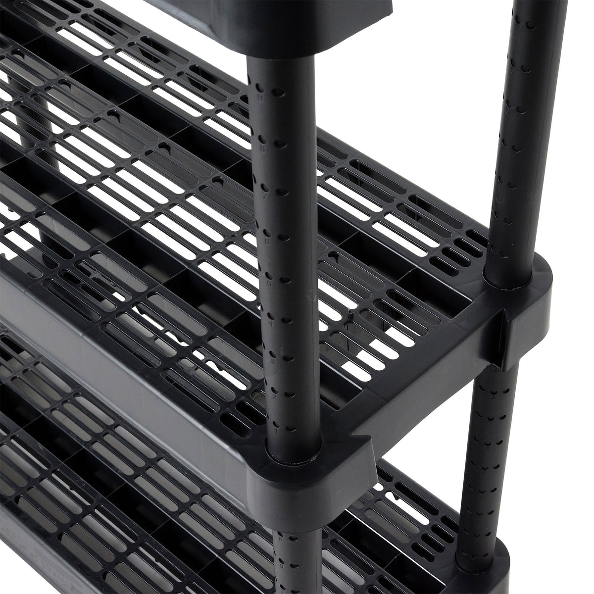 Gracious Living 5-Shelf Medium Duty Adjustable Ventilated Shelving Unit, Black (Refurbished)