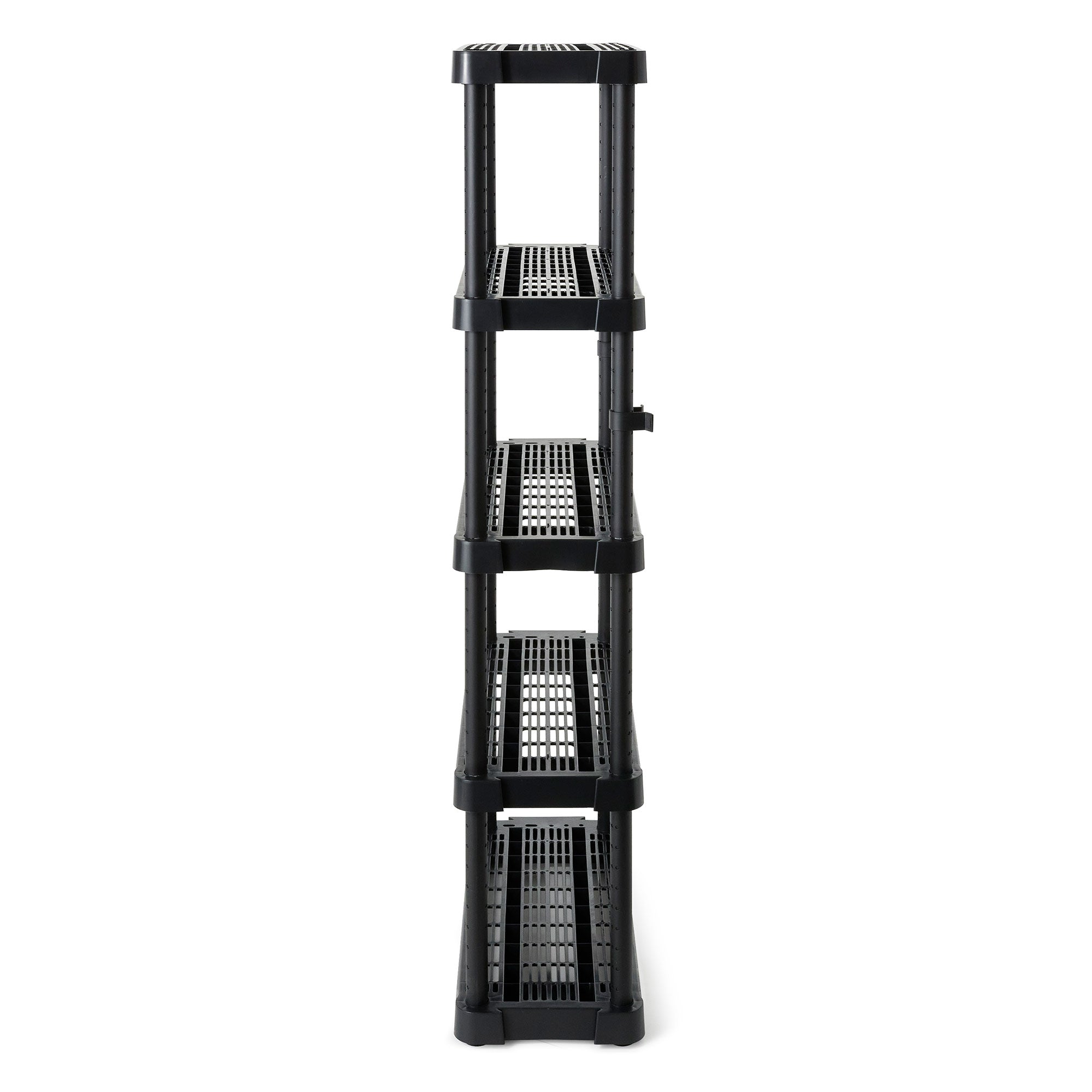 Gracious Living 5-Shelf Medium Duty Adjustable Ventilated Shelving Unit, Black (Refurbished)