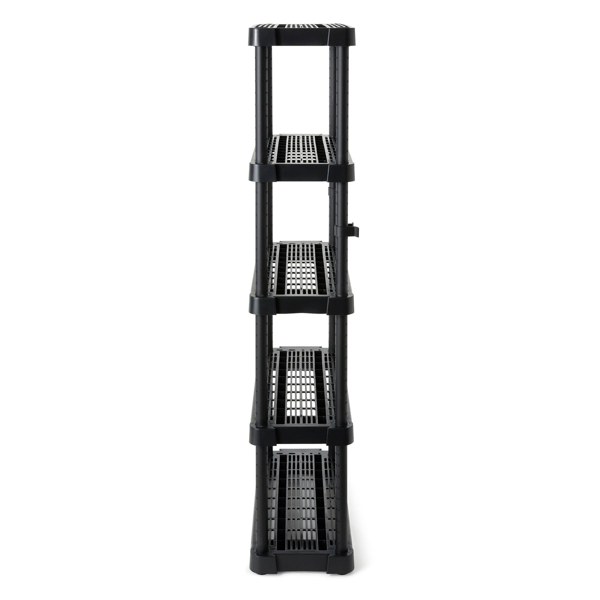 Gracious Living 5 Shelf Adjustable Ventilated Medium Duty Unit, Black (3 Pack)