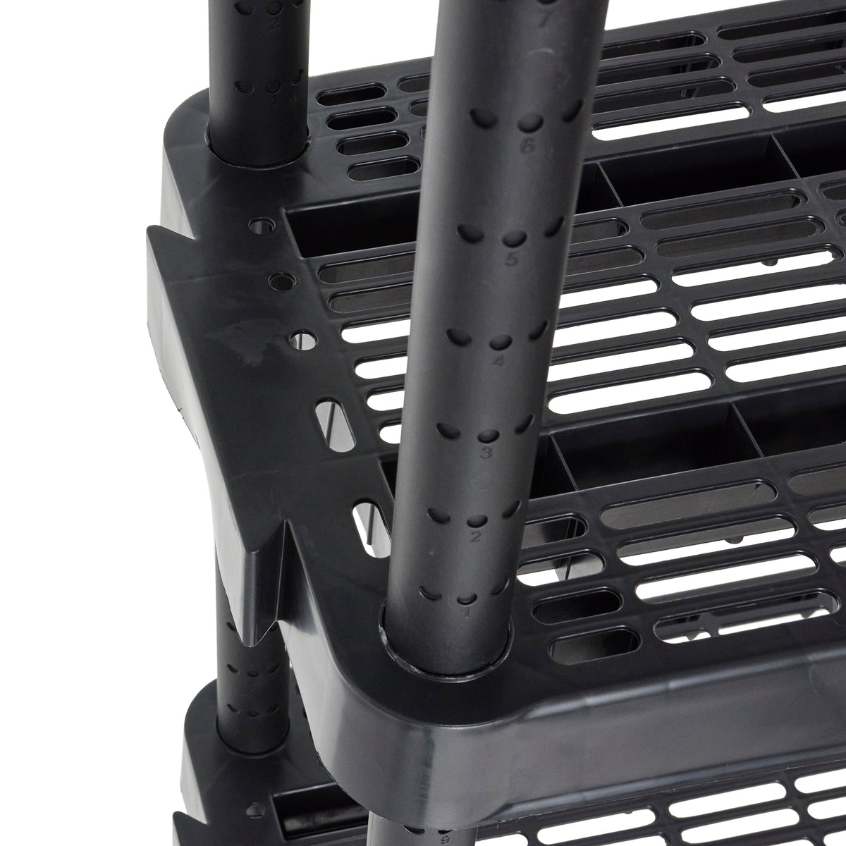 Gracious Living 5 Shelf Adjustable Ventilated Medium Duty Unit, Black (4 Pack)