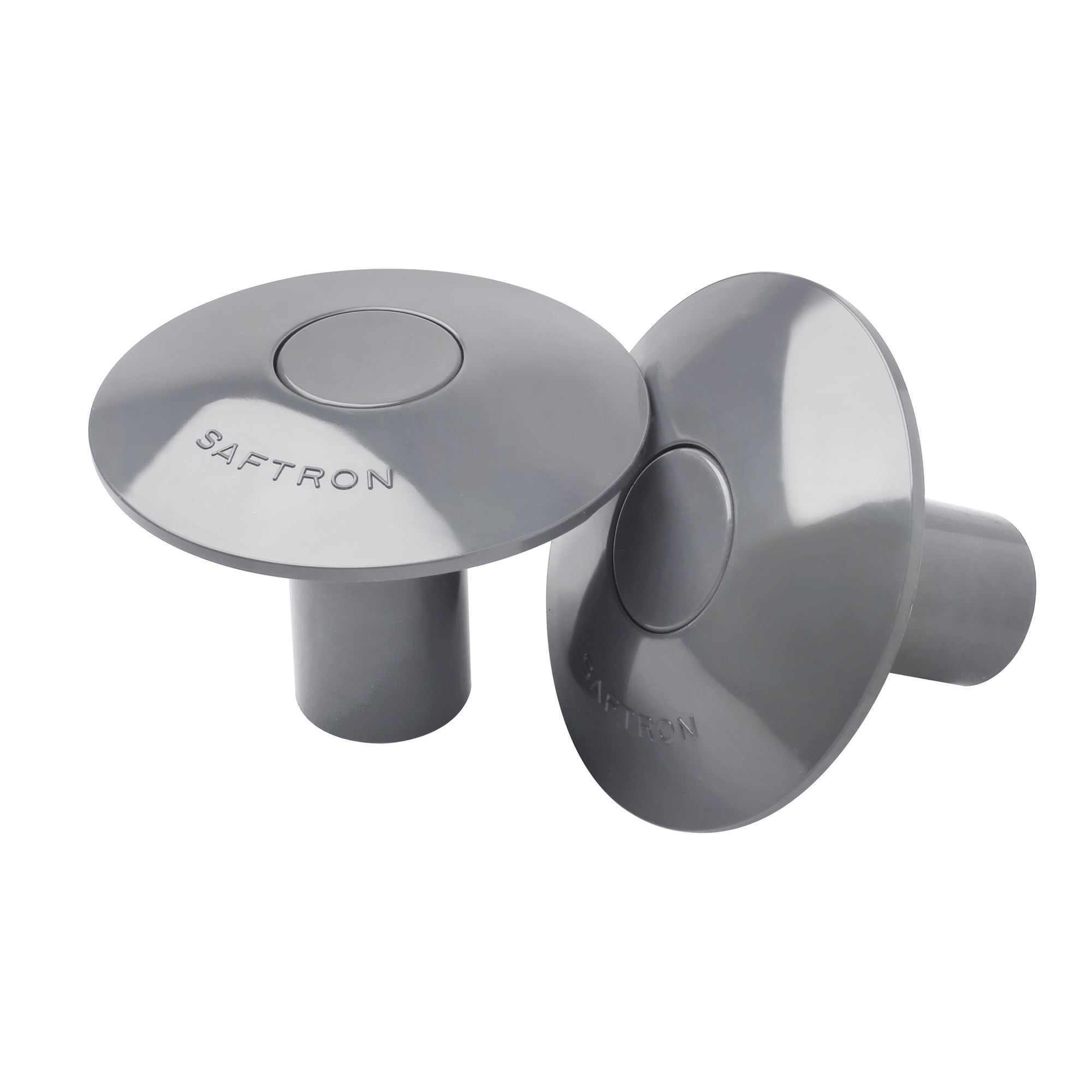 Saftron Swimming Pool & Spa Ladder Railing Anchor Socket Cover, Gray (1 Pair)