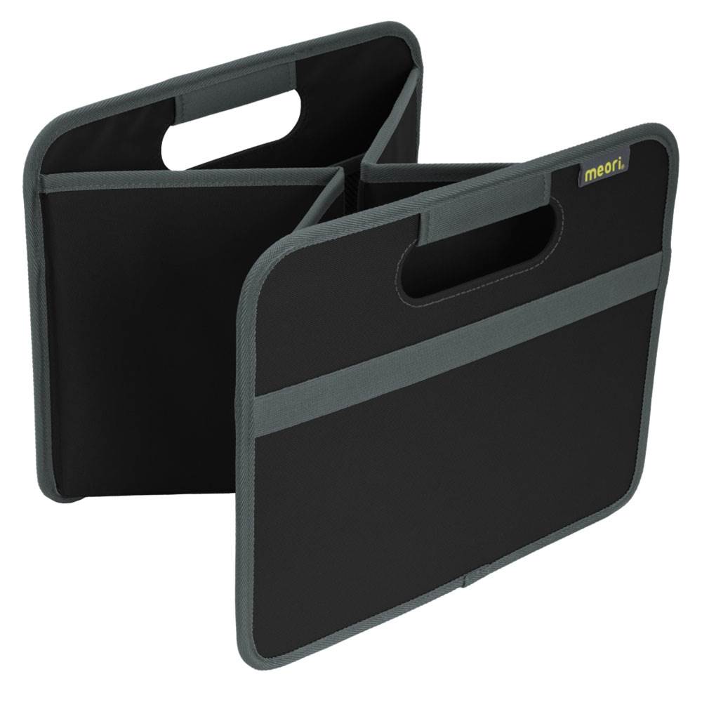 Meori Classic Collection 4, 6.5, & 8 Gallon Foldable Storage Boxes, Lava Black