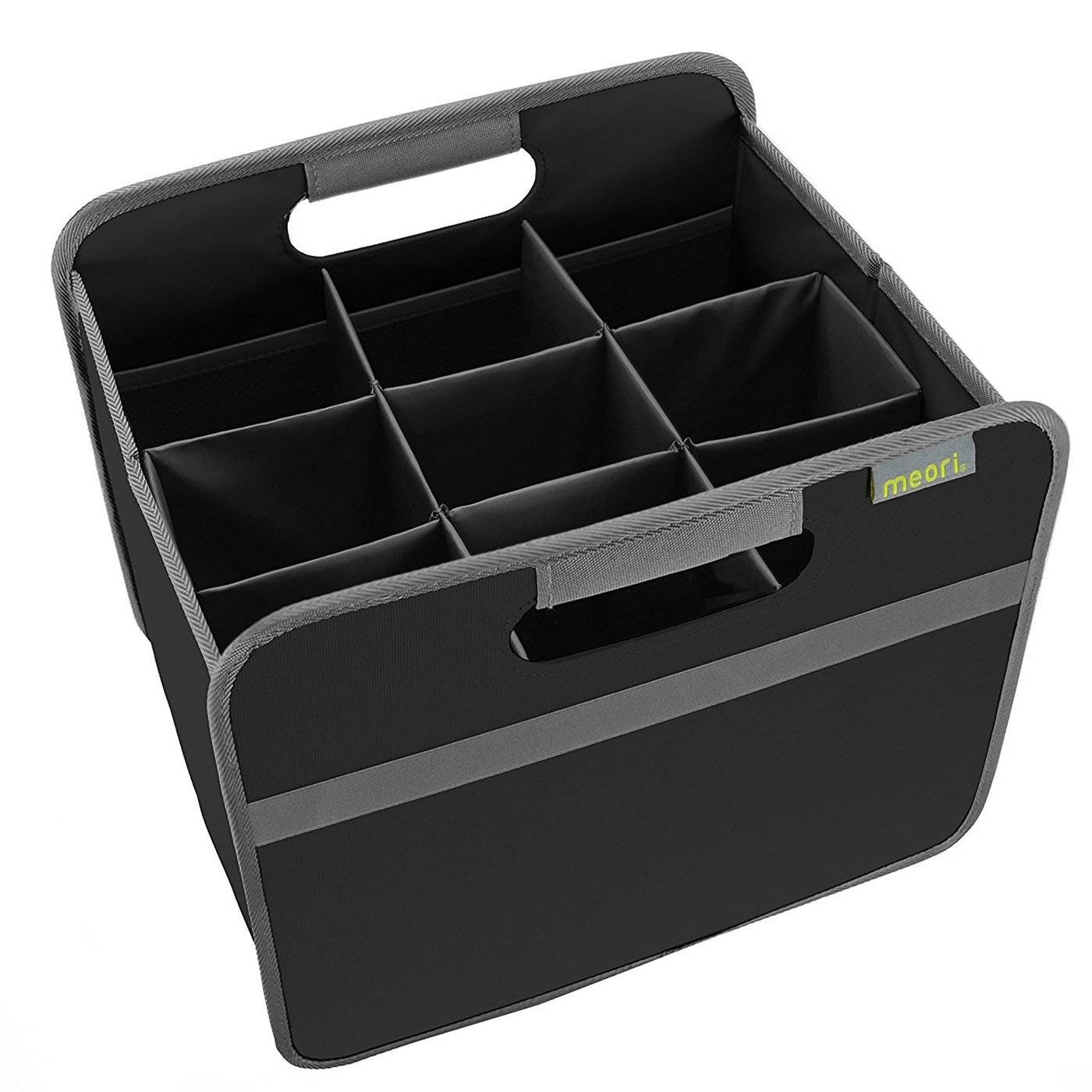 Meori Classic Collection Foldable Boxes & Bottle Insert Tote Bag, Lava Black