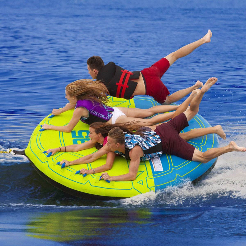 Airhead 95" Deck Shell Inflatable 4 Rider Towable Boating Lake Tube Water Raft