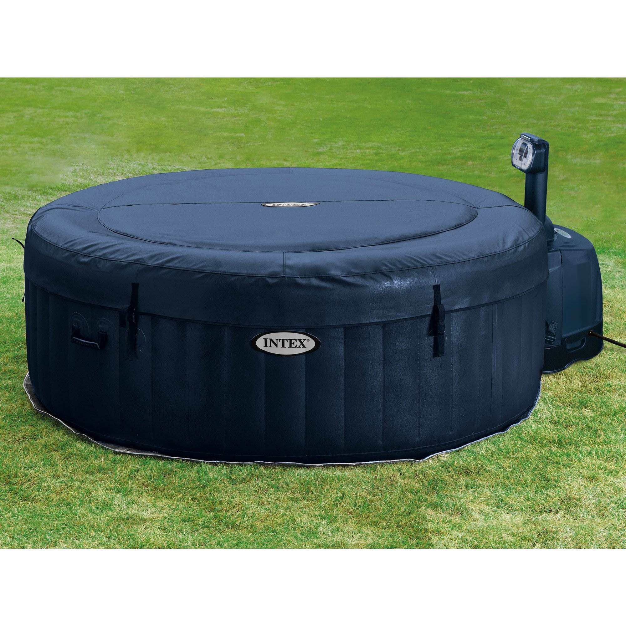 Intex Pure Spa 4-Person Inflatable Hot Tub & Qualco 3 Month Spa Maintenance Kit