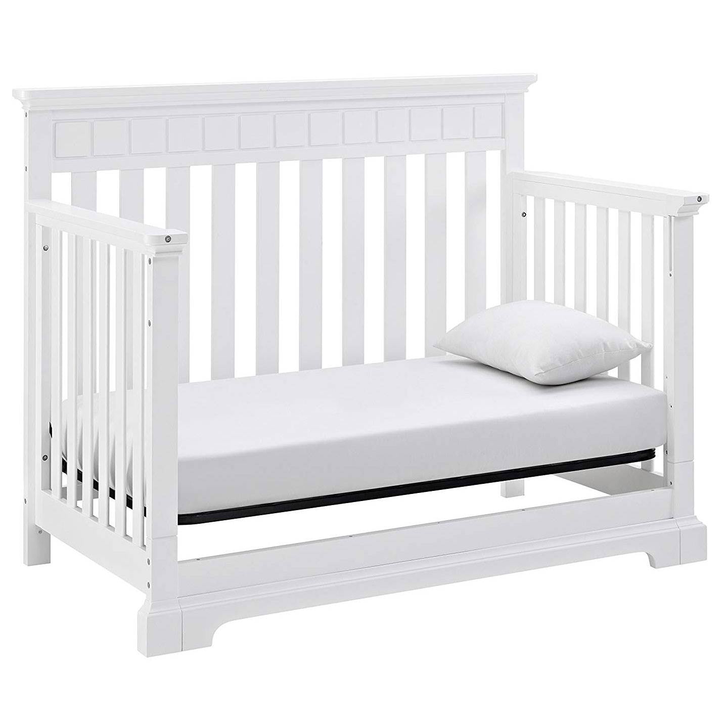 Thomasville Kids Willow 4-in-1 Convertible Infant Baby Nursery Baby Crib, White - VMInnovations