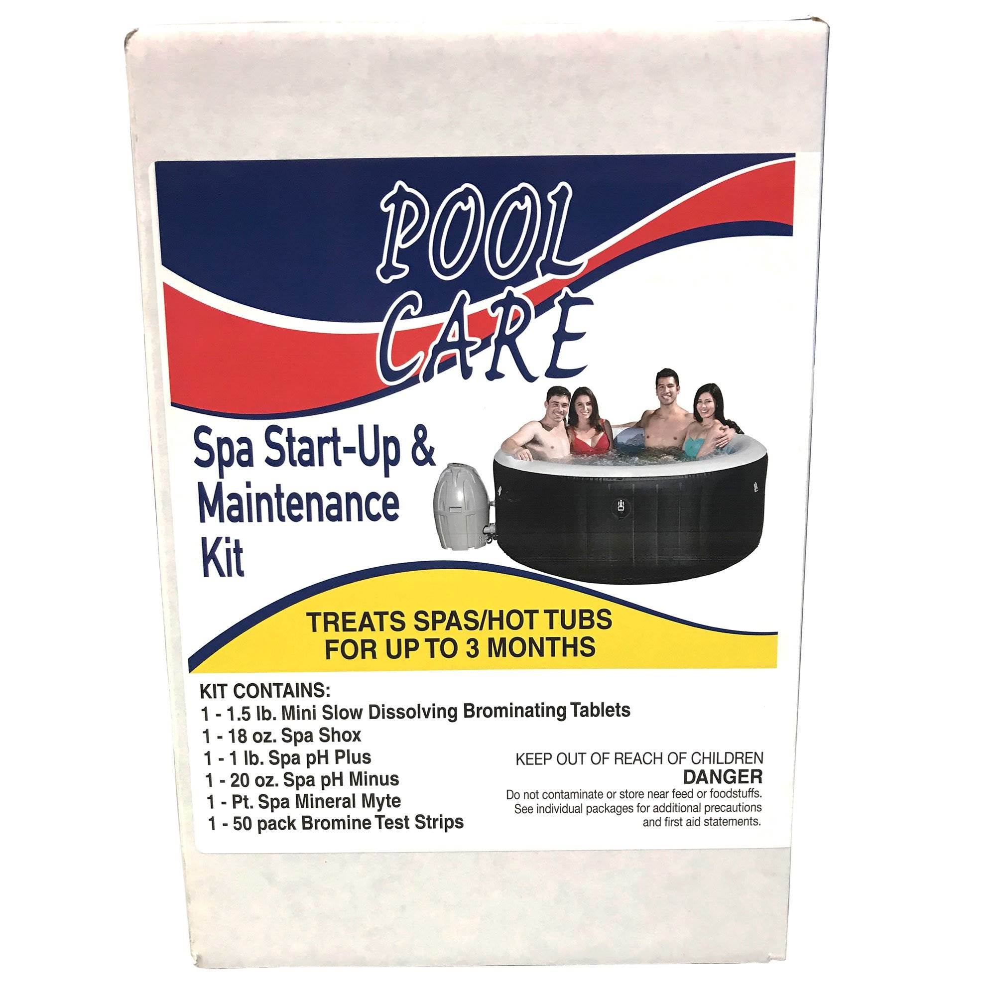 Intex Inflatable Pure Spa 6-Person & Qualco 3 Month Chemical Maintenance Kit