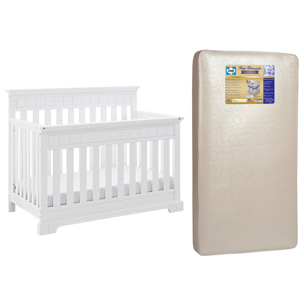 Thomasville Kids Willow 4 in 1 Crib & Sealy Posturepedic Crown Jewel Mattress