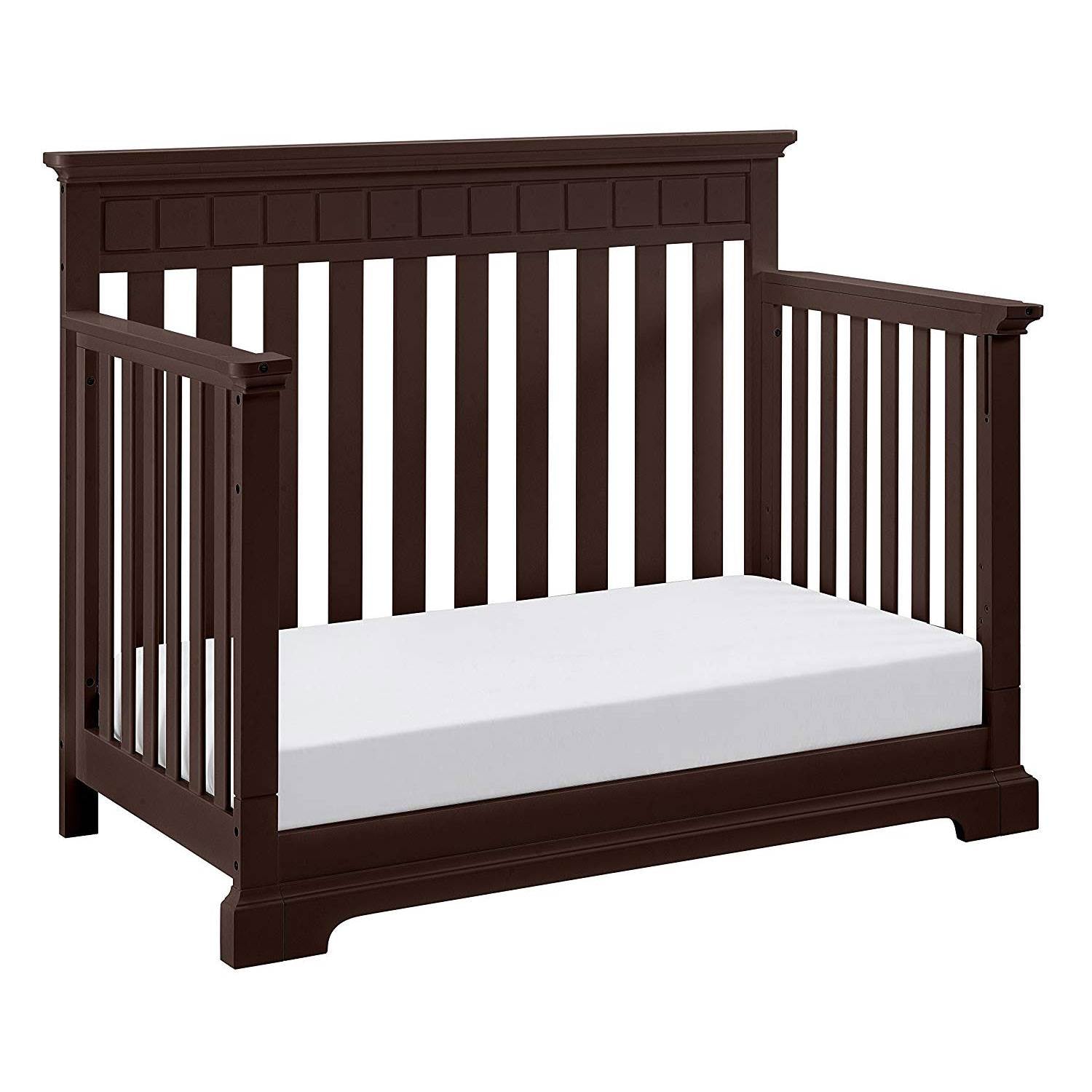 Thomasville Kids Willow 4 in 1 Crib, Espresso & Kolcraft Fresh Start Mattress