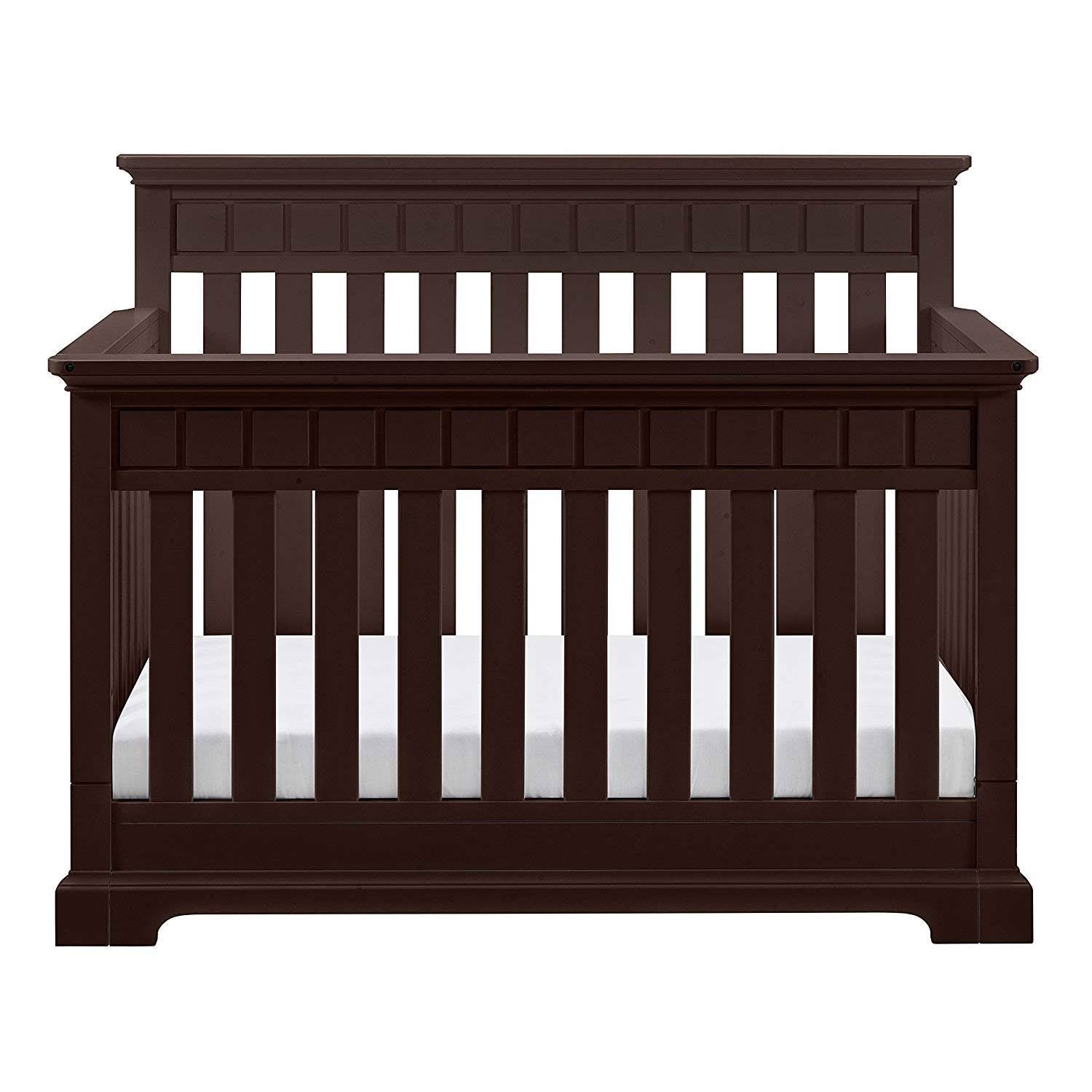 Thomasville Kids Willow 4 in 1 Crib, Espresso & Kolcraft Fresh Start Mattress
