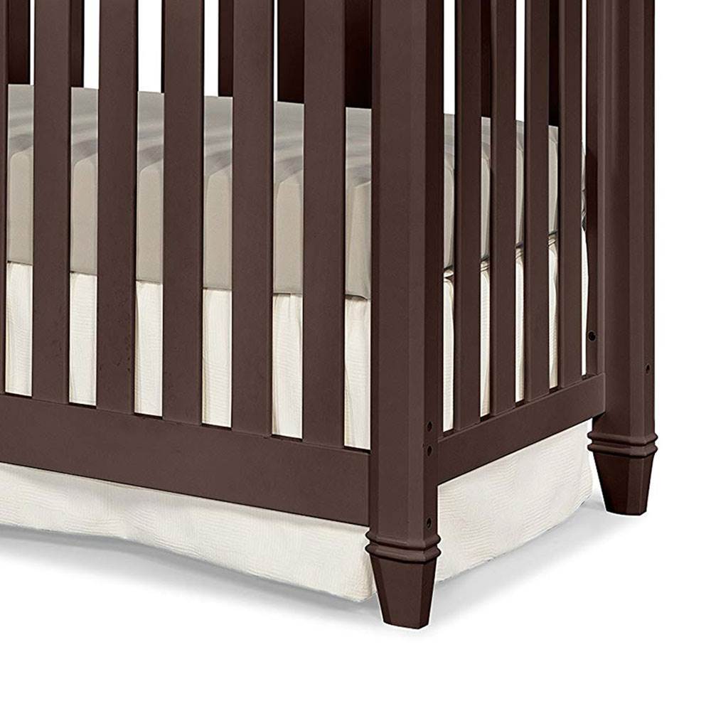Thomasville Kids Highlands 4 in 1 Crib, Espresso & Kolcraft Pure Sleep Mattress - VMInnovations