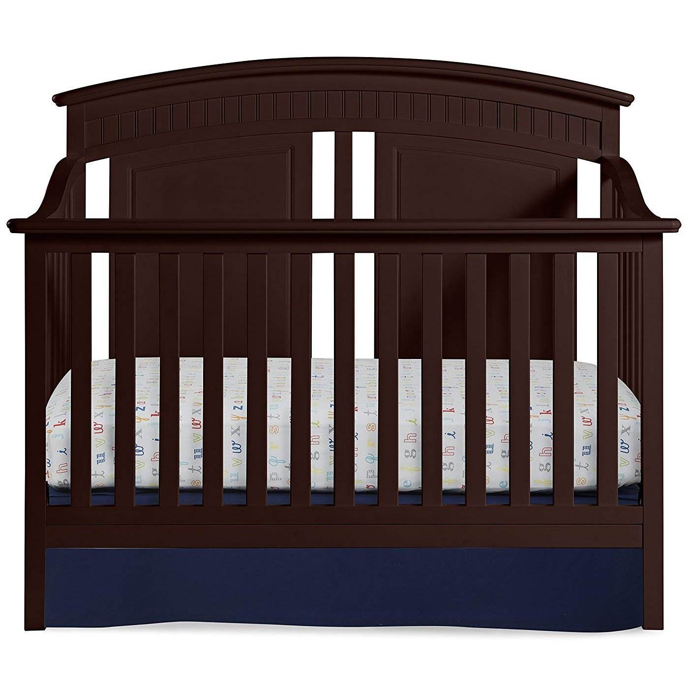 Thomasville Majestic 4 in 1 Crib, Espresso & Kolcraft Pure Sleep Crib Mattress - VMInnovations