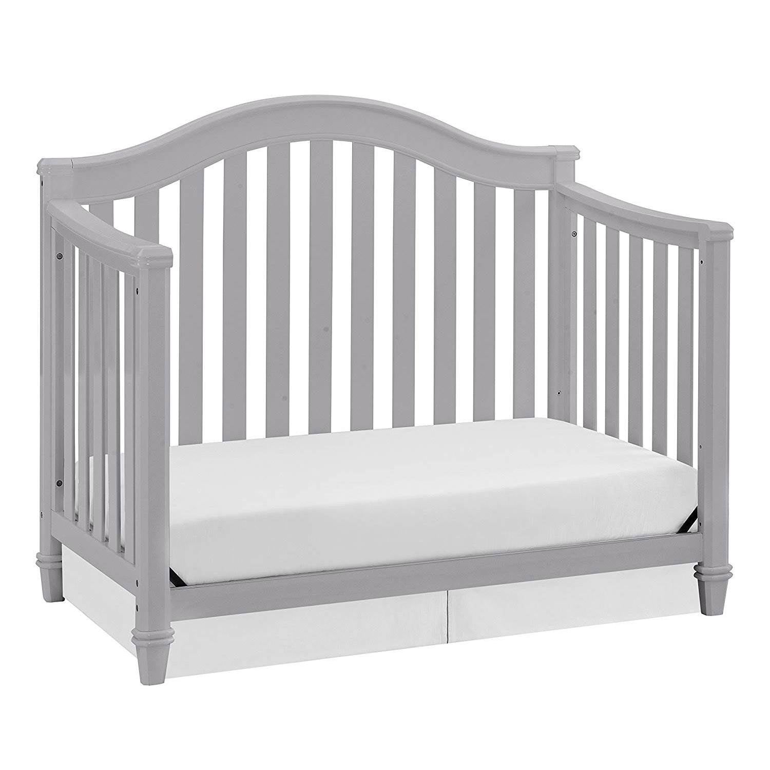Thomasville Kids Auburn 4 in 1 Crib, Gray & Kolcraft Pure Sleep Crib Mattress - VMInnovations