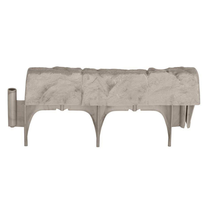 Suncast 10 Piece 12" Landscape Design Border Decorative Natural Stone Edging - VMInnovations