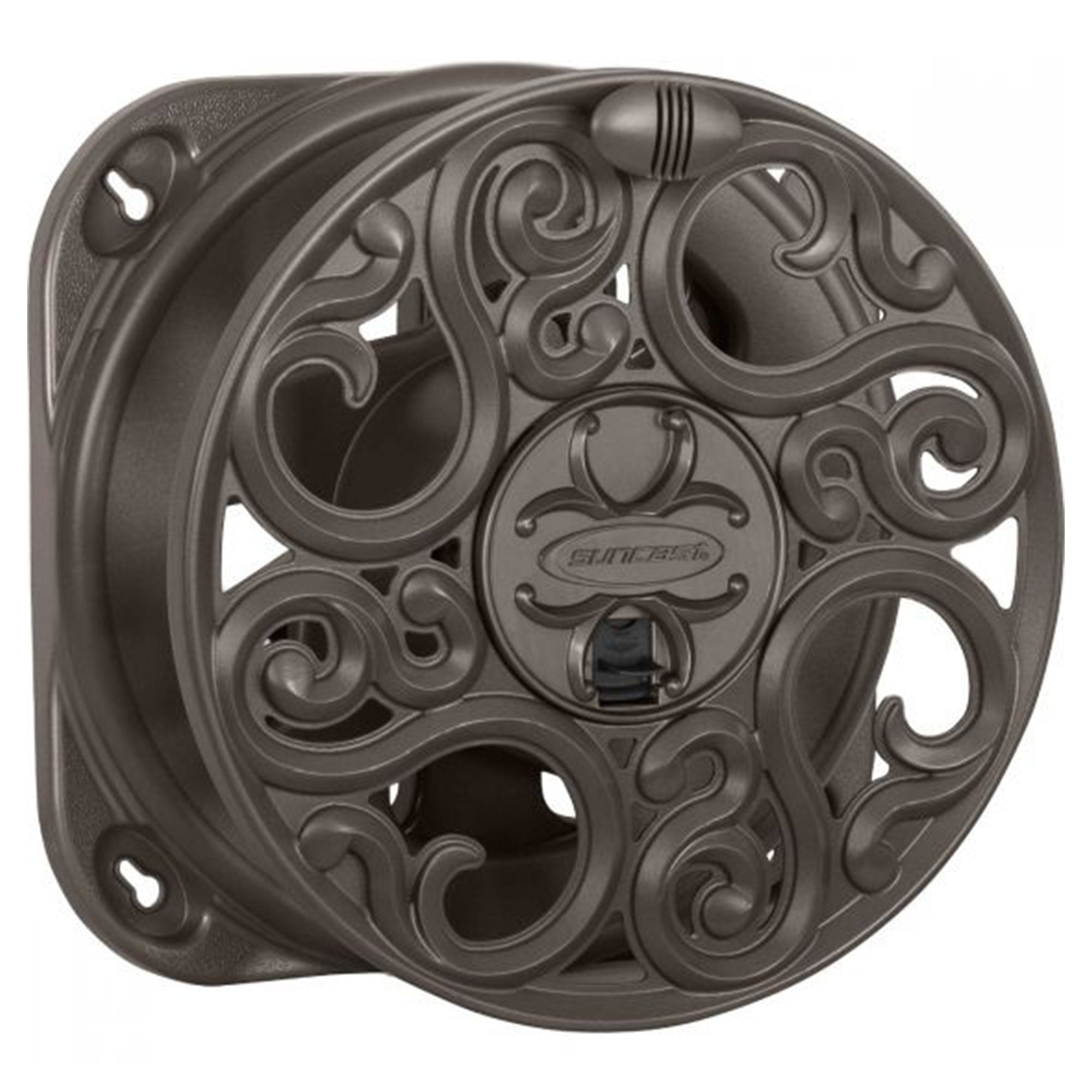 Suncast Sidewinder 60 Foot Side Scroll Decorative Wall Mount Hose Reel (2 Pack) - VMInnovations