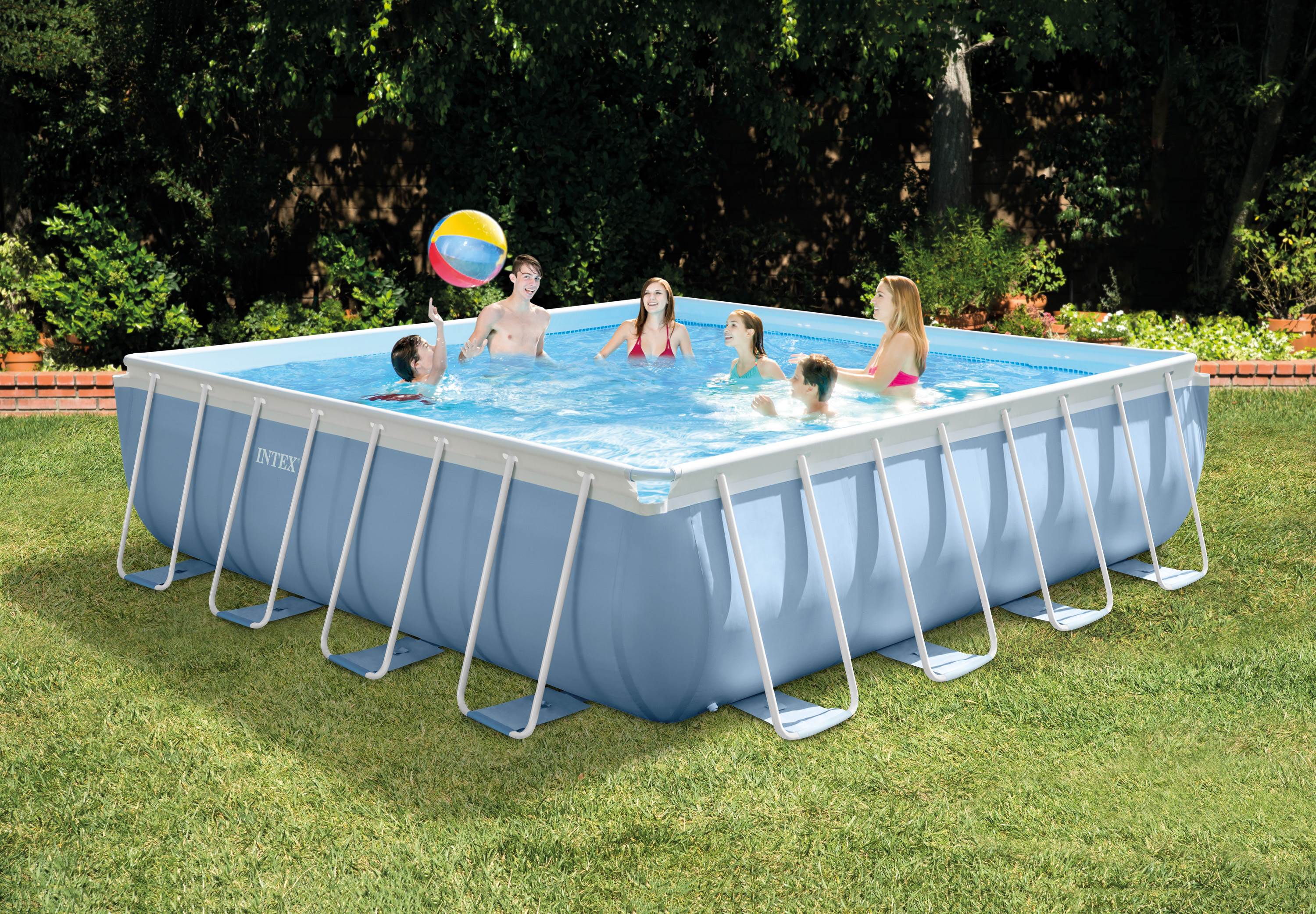 Intex 16' x 48" Prism Frame Square Above Ground Pool w/ Pump & Winterizing Kit