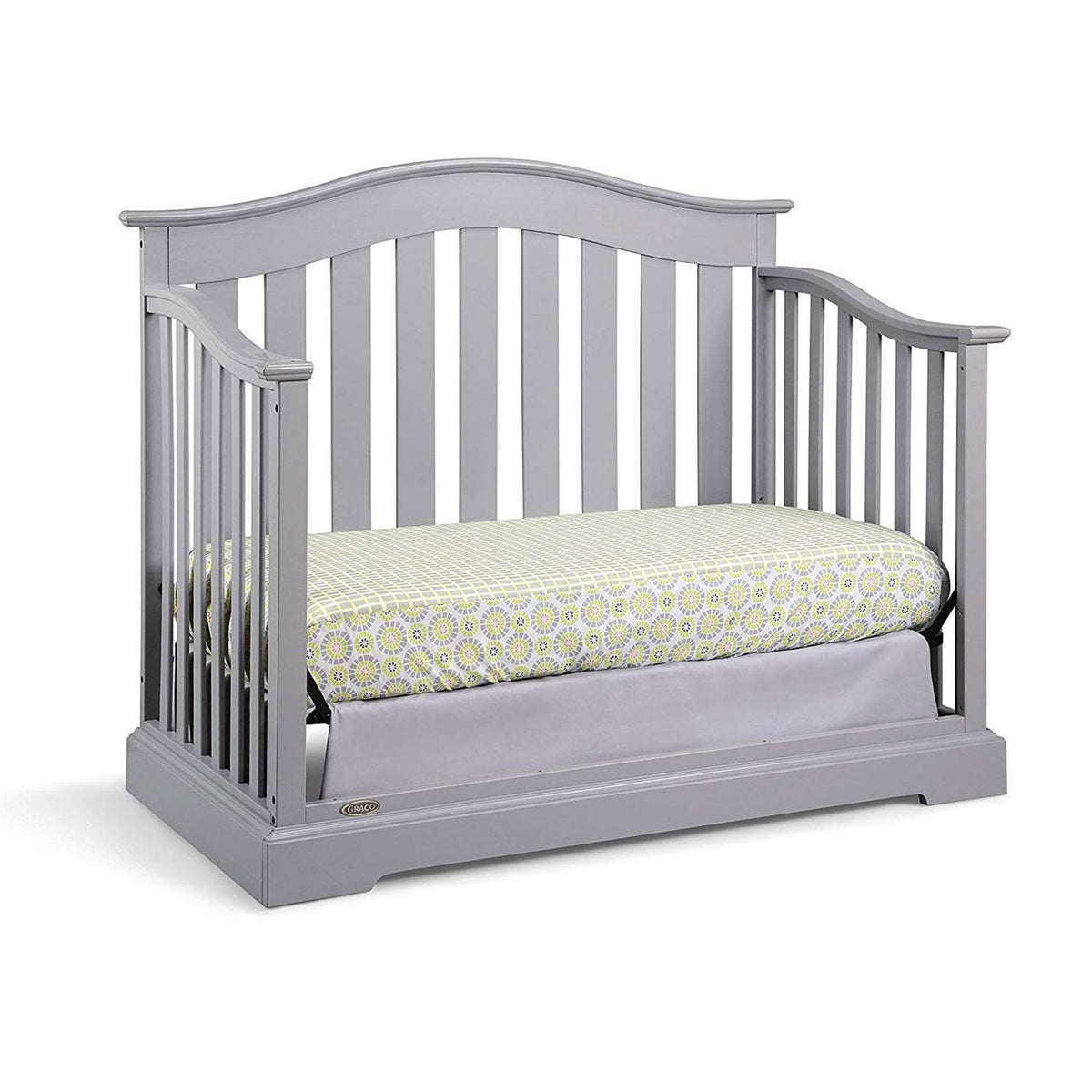 Graco Westbrook 4 in 1 Convertible Crib, Pebble Gray & Sealy Soybean Mattress - VMInnovations