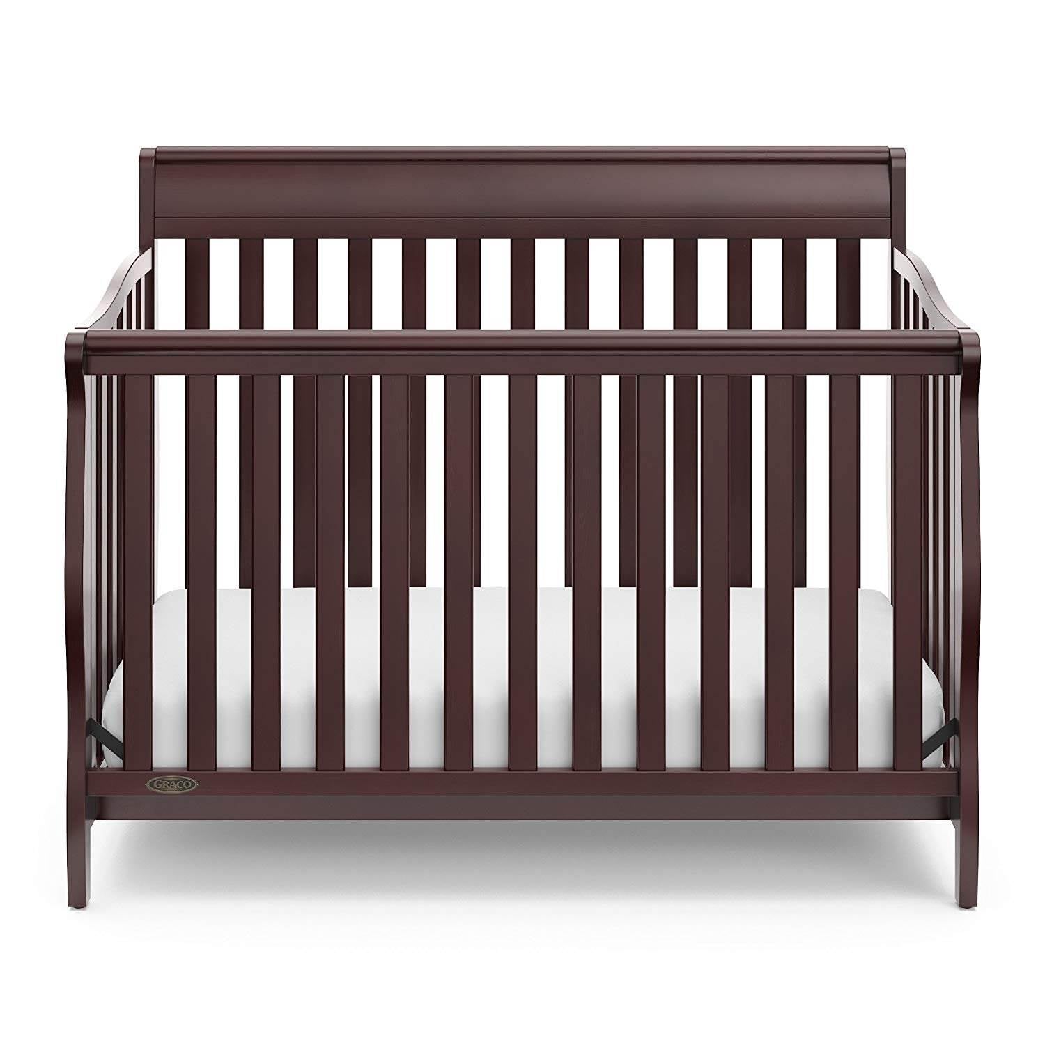 Graco Stanton 4 in 1 Convertible Crib, Espresso & Kolcraft Fresh Start Mattress - VMInnovations