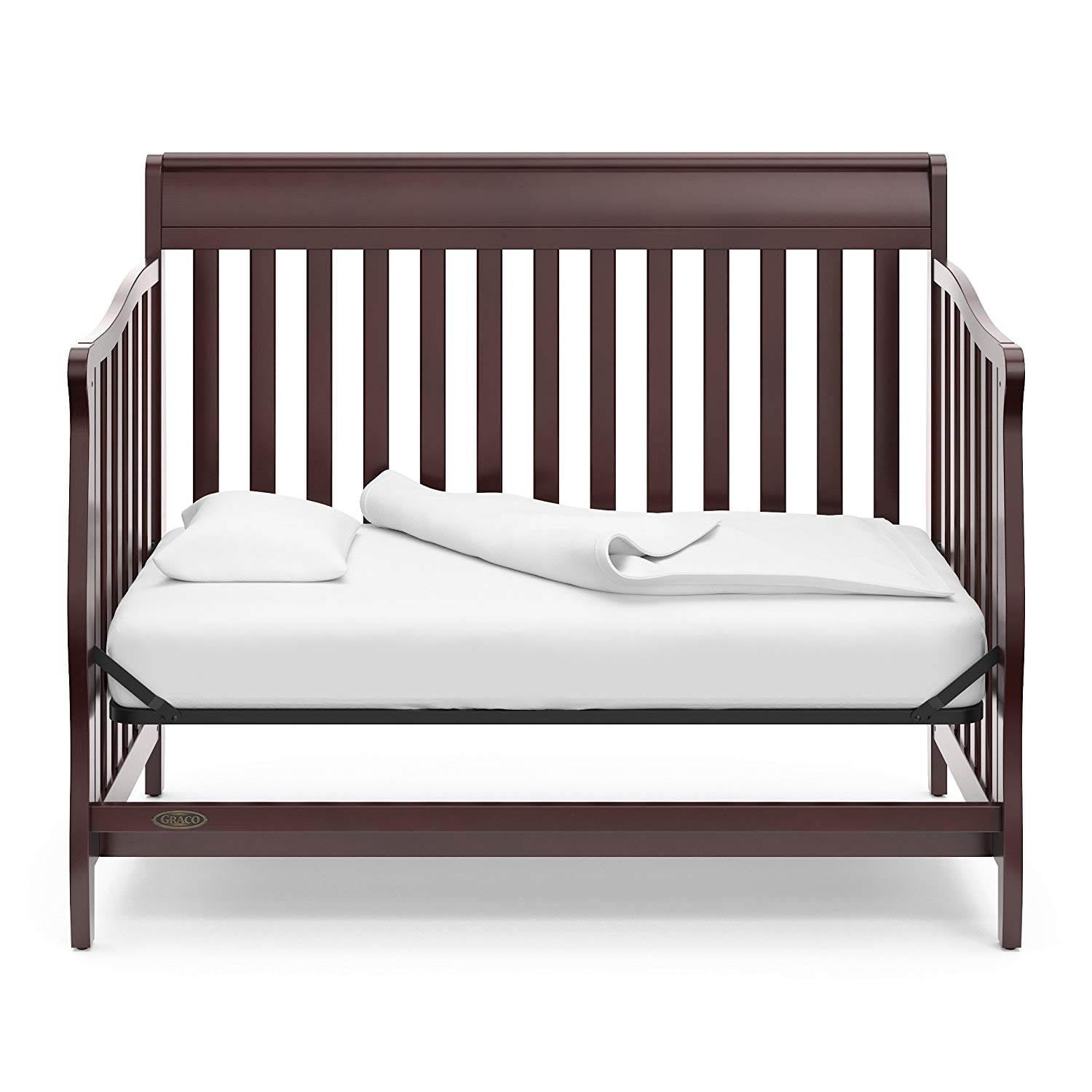 Graco Stanton 4 in 1 Convertible Crib, Espresso & Kolcraft Fresh Start Mattress - VMInnovations