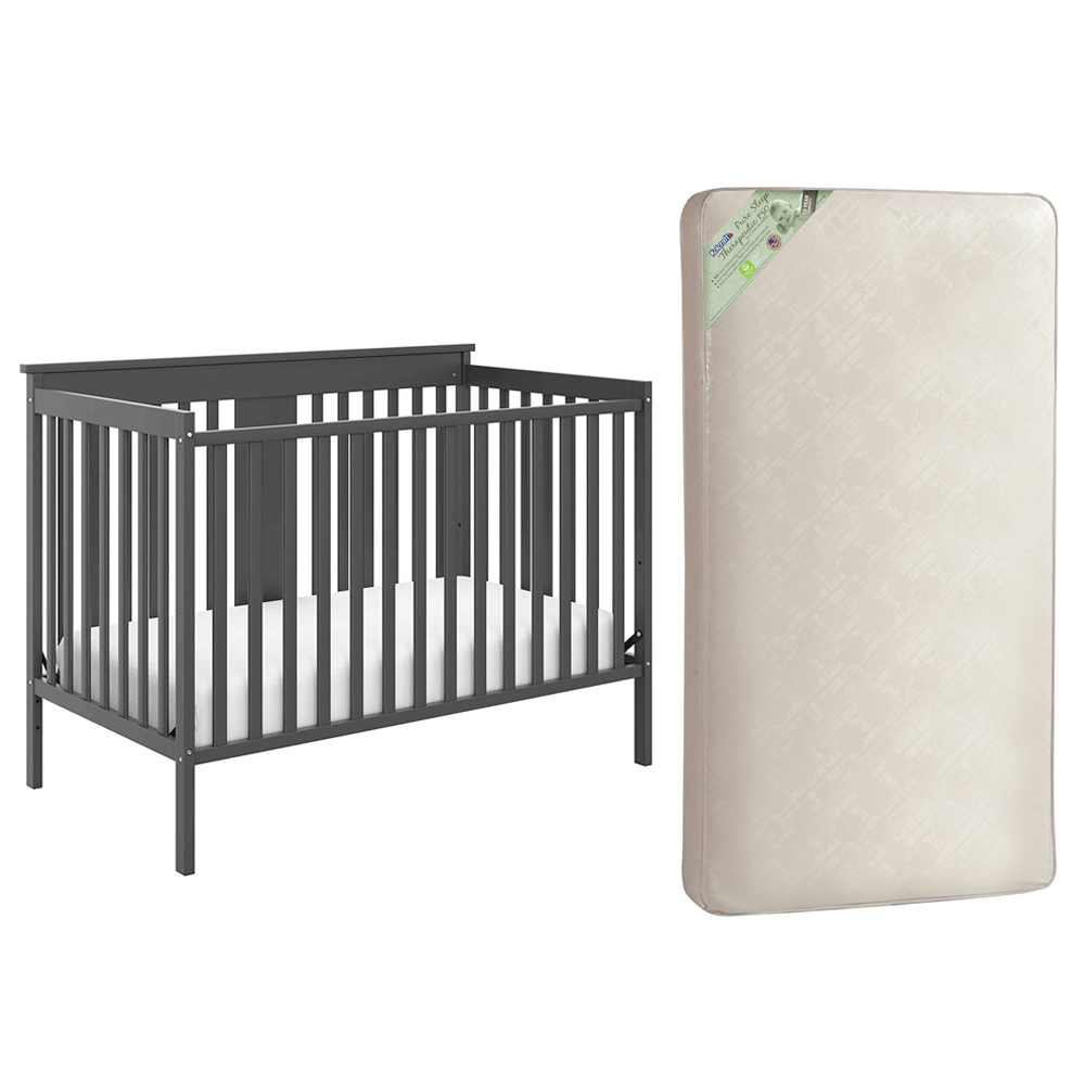 Storkcraft Mission Ridge 4 in 1 Convertible Crib & Kolcraft Pure Sleep Mattress - VMInnovations