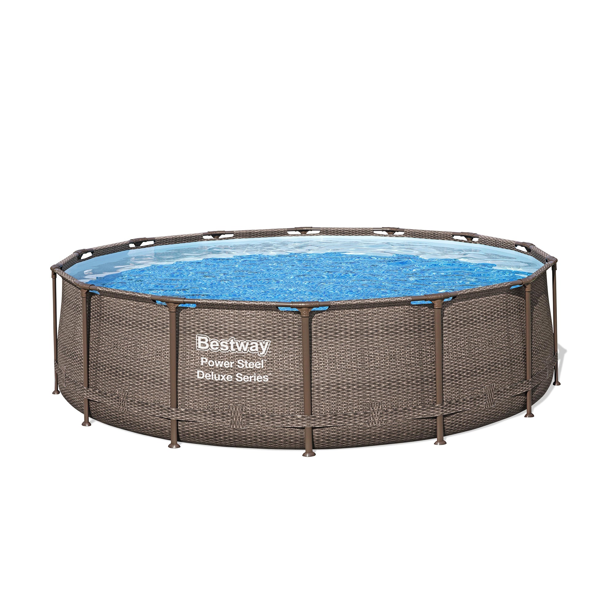 Bestway 14ft x 42in Power Steel Deluxe Above Ground Pool Set and Pump (Used) - VMInnovations