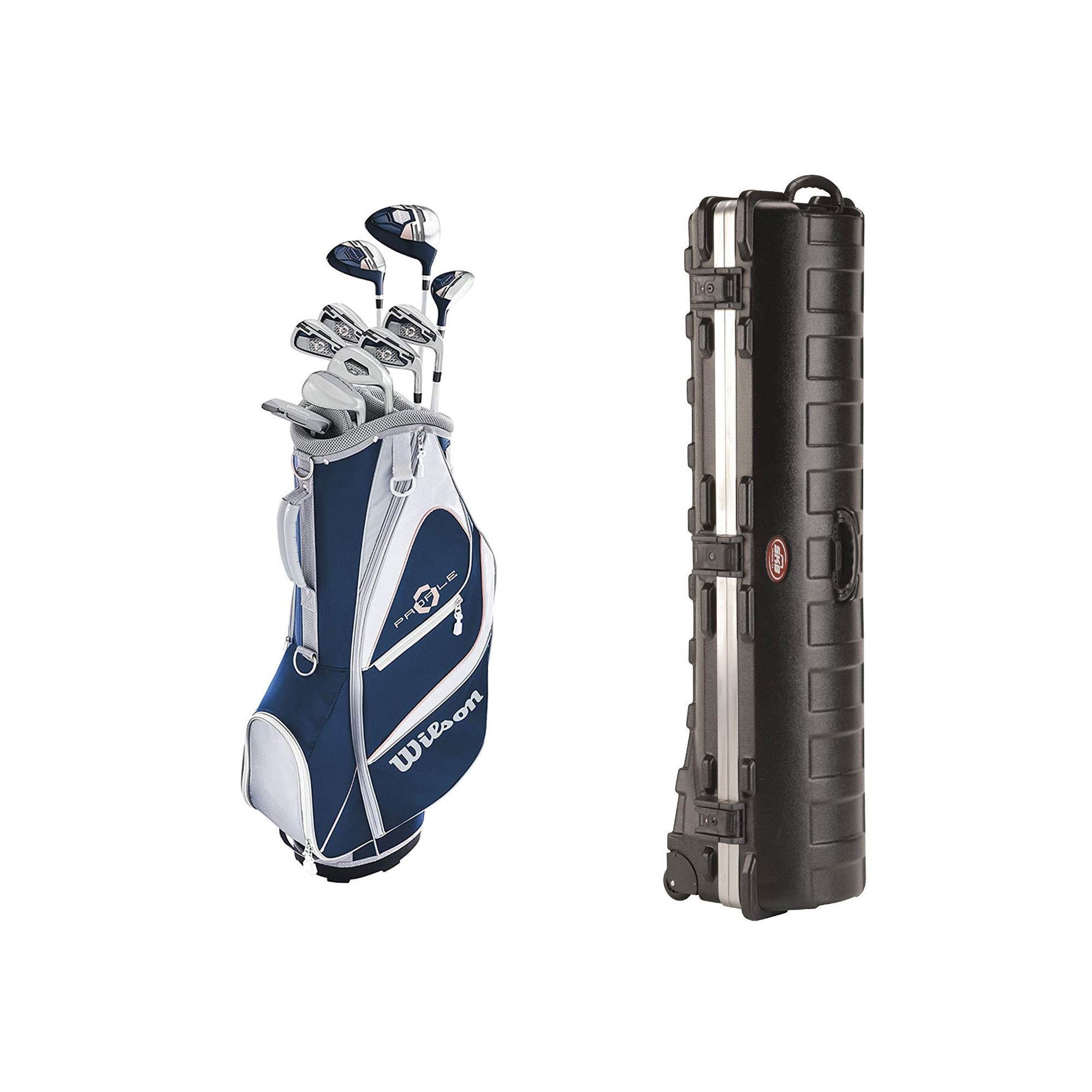 Wilson Profile Women's Right Handed Complete Golf Club Set & Wheeled Travel Case