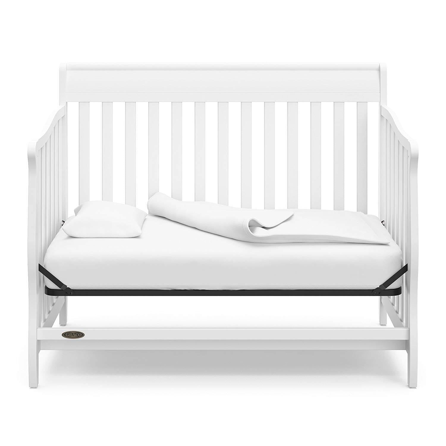 Graco Stanton 4 in 1 Convertible Crib, White & Kolcraft Fresh Start Mattress