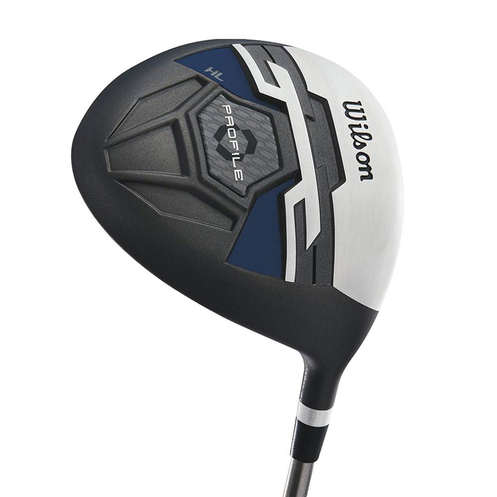 Wilson Profile Men's Senior Right Hand Golf Club Set, Blue & Wheeled Travel Case