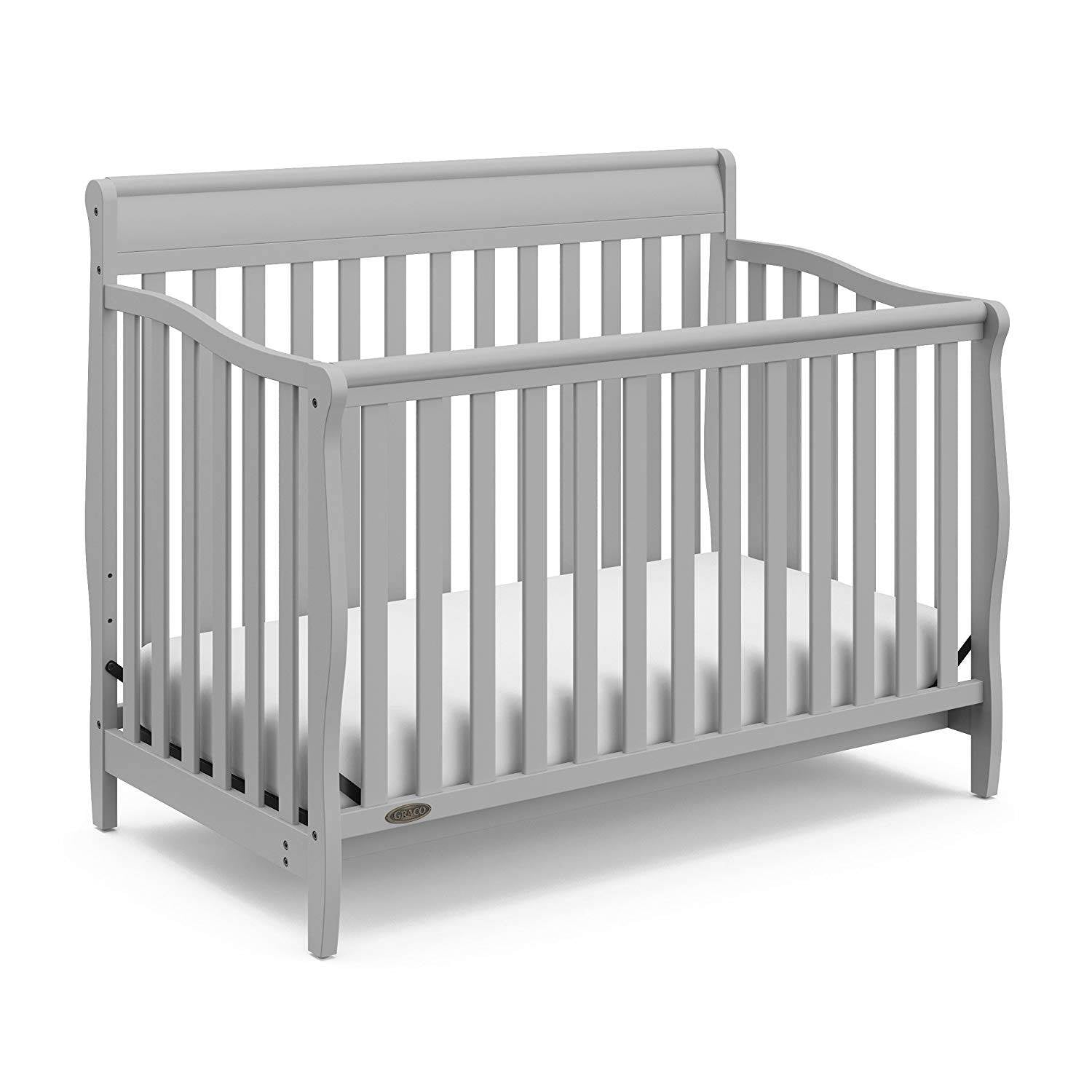 Graco Stanton Convertible Crib, Pebble Gray & Kolcraft Pure Sleep Crib Mattress - VMInnovations