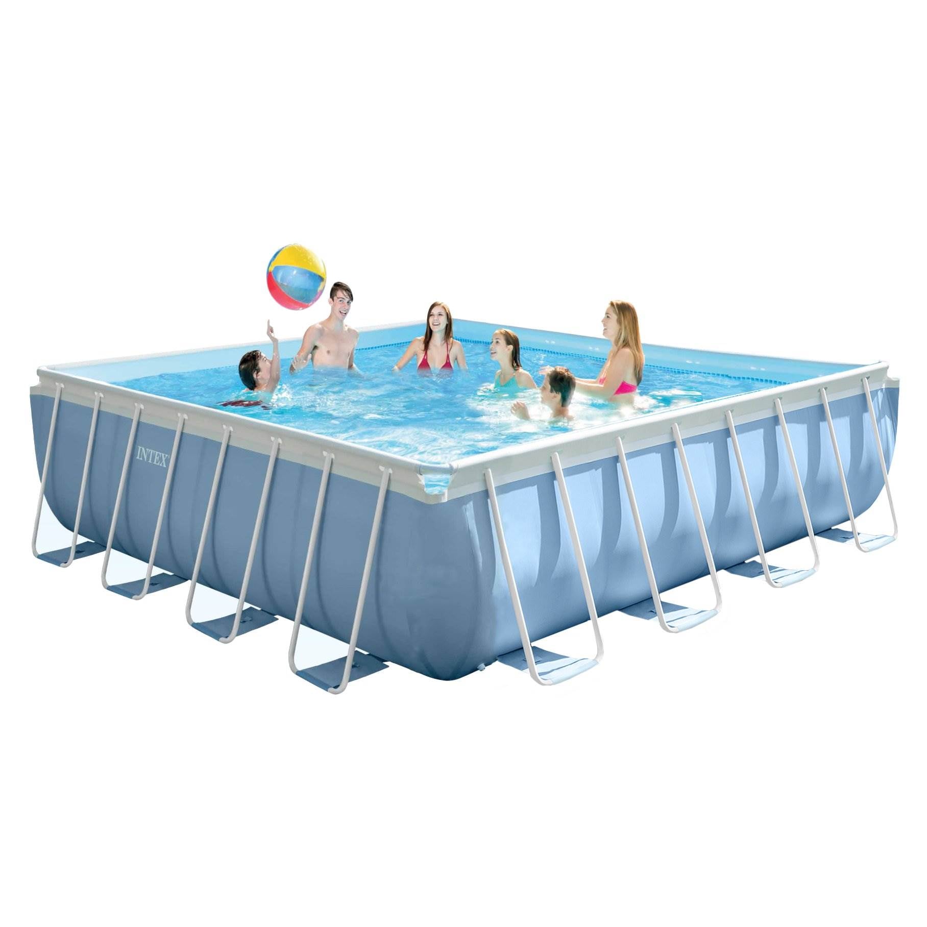 Intex 16ft x 48in Prism Frame Above Ground Pool w/ Pump & Chemical Cleaning Kit