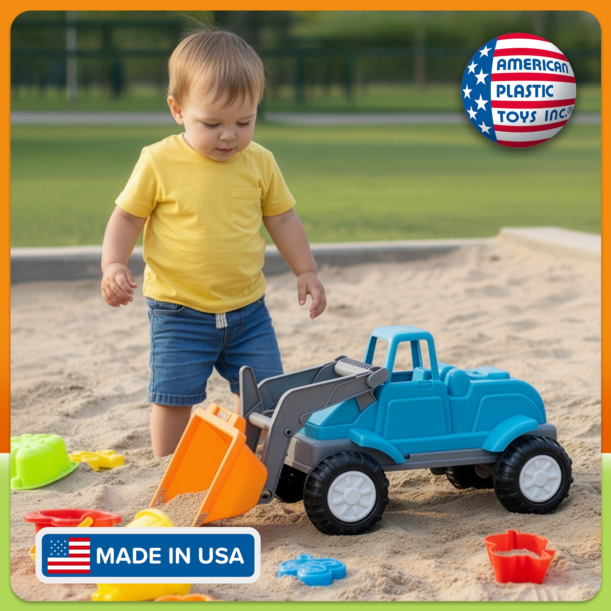 American Plastic Toys Gigantic Loader Truck w/Tilting Dump Bucket (Open Box) - VMInnovations