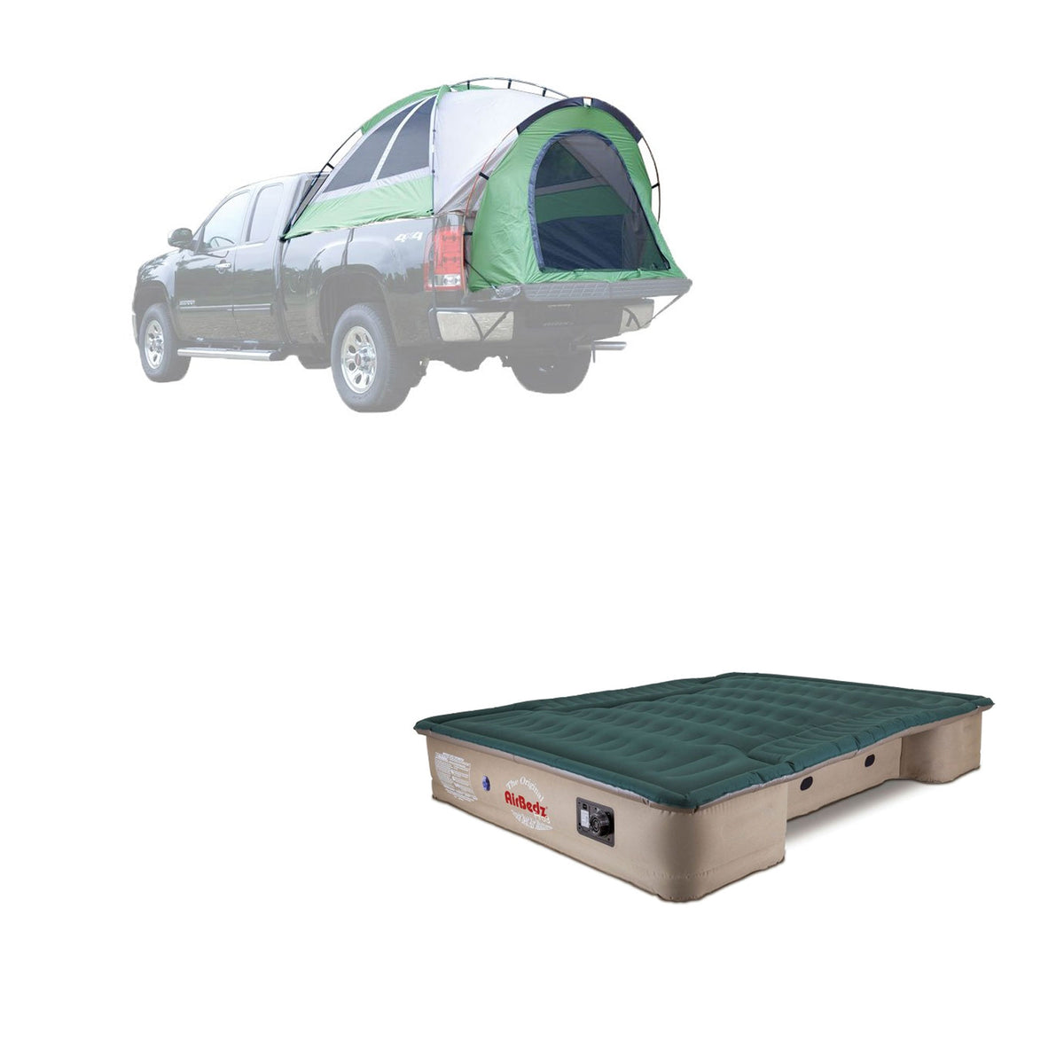 Napier Backroadz Crew Cab Truck Bed 2 Person Tent & Airbedz Truck Air Mattress