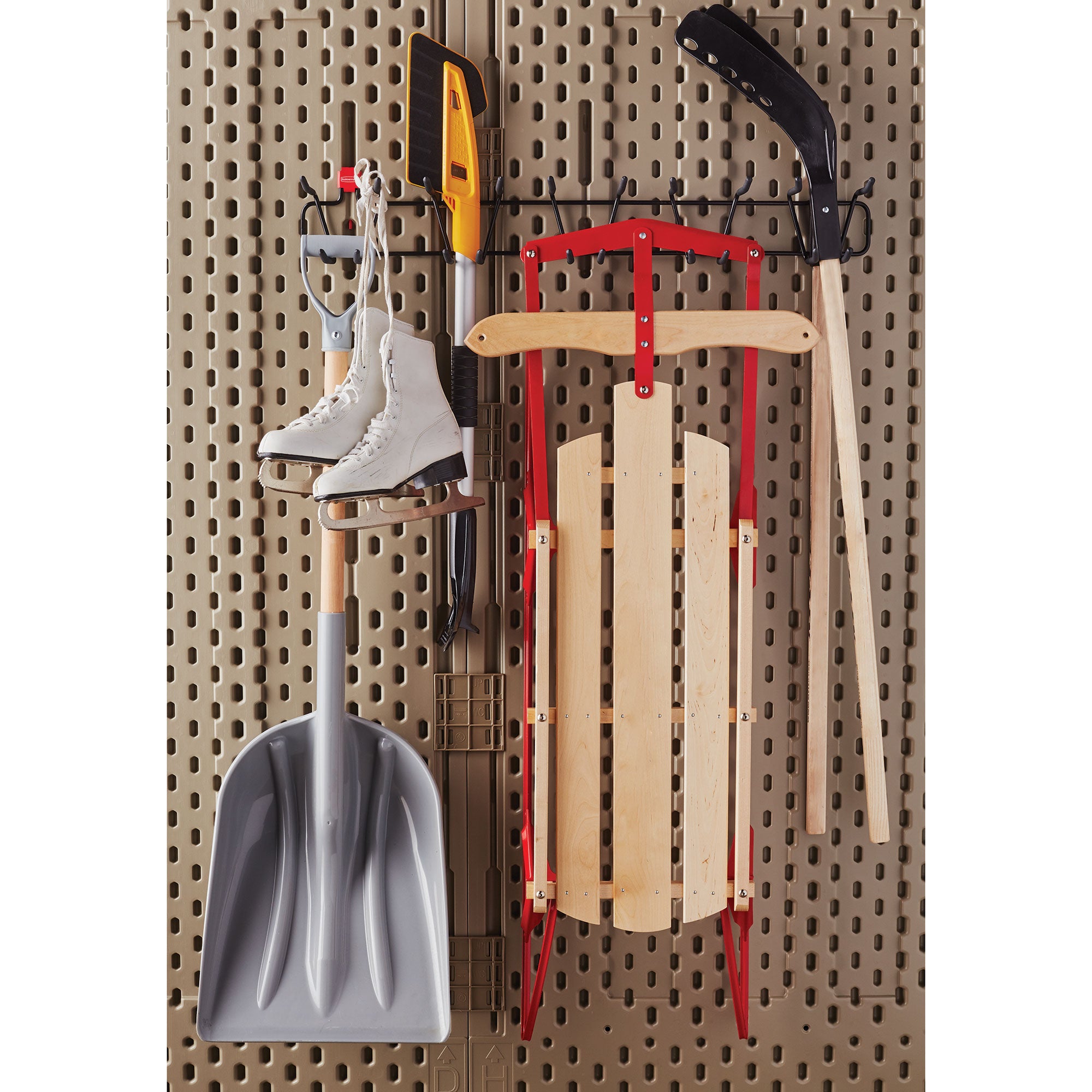 Rubbermaid Shed 50 Pound Capacity 34 In Tool and Sports Rack (Open Box) (2 Pack) - VMInnovations