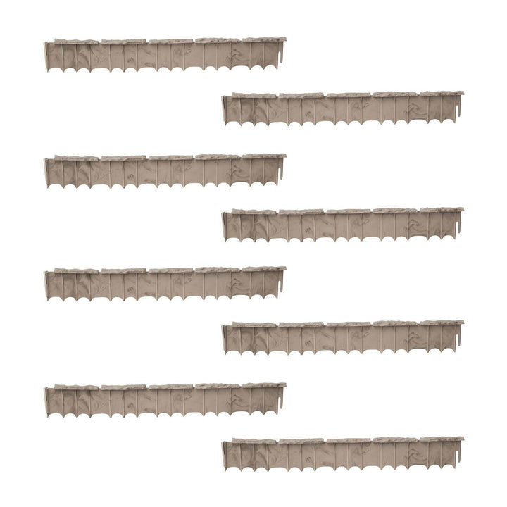 Suncast Quick Edge 35 Inch Single Strip Resin Lawn Edging, Flagstone (8 Pack) - VMInnovations