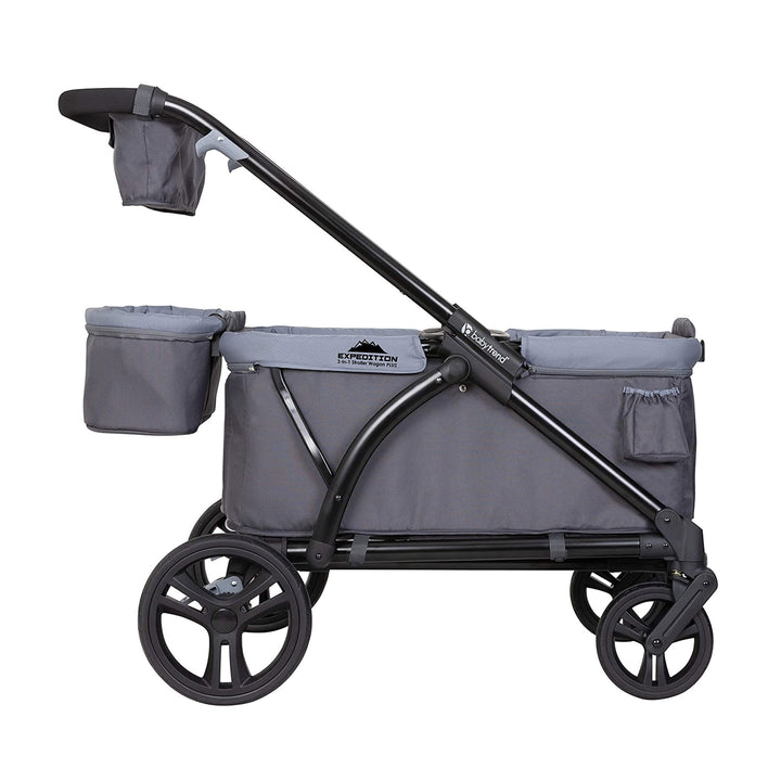 Baby Trend Expedition 2 in 1 Push or Pull Stroller Wagon Plus w/ Canopy, Grey - VMInnovations