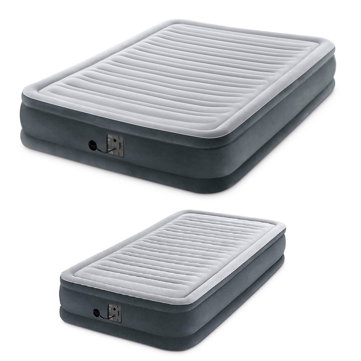 Intex Mid Rise Full Airbed with Built In Pump and Mid Rise Twin Airbed with Pump