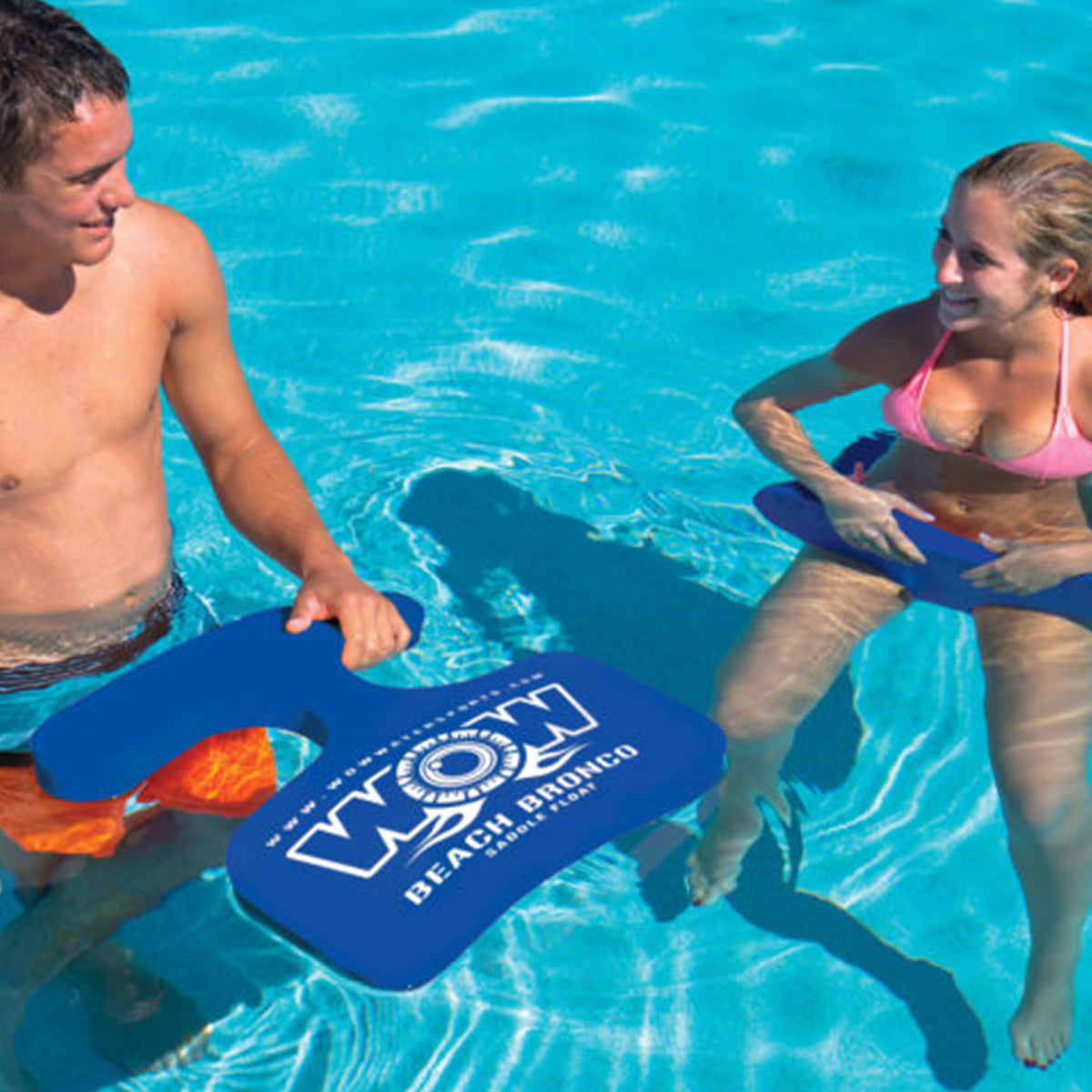 WOW Watersports 1 Person Soft Foam Beach Lake Swimming Pool Saddle, (Open Box)