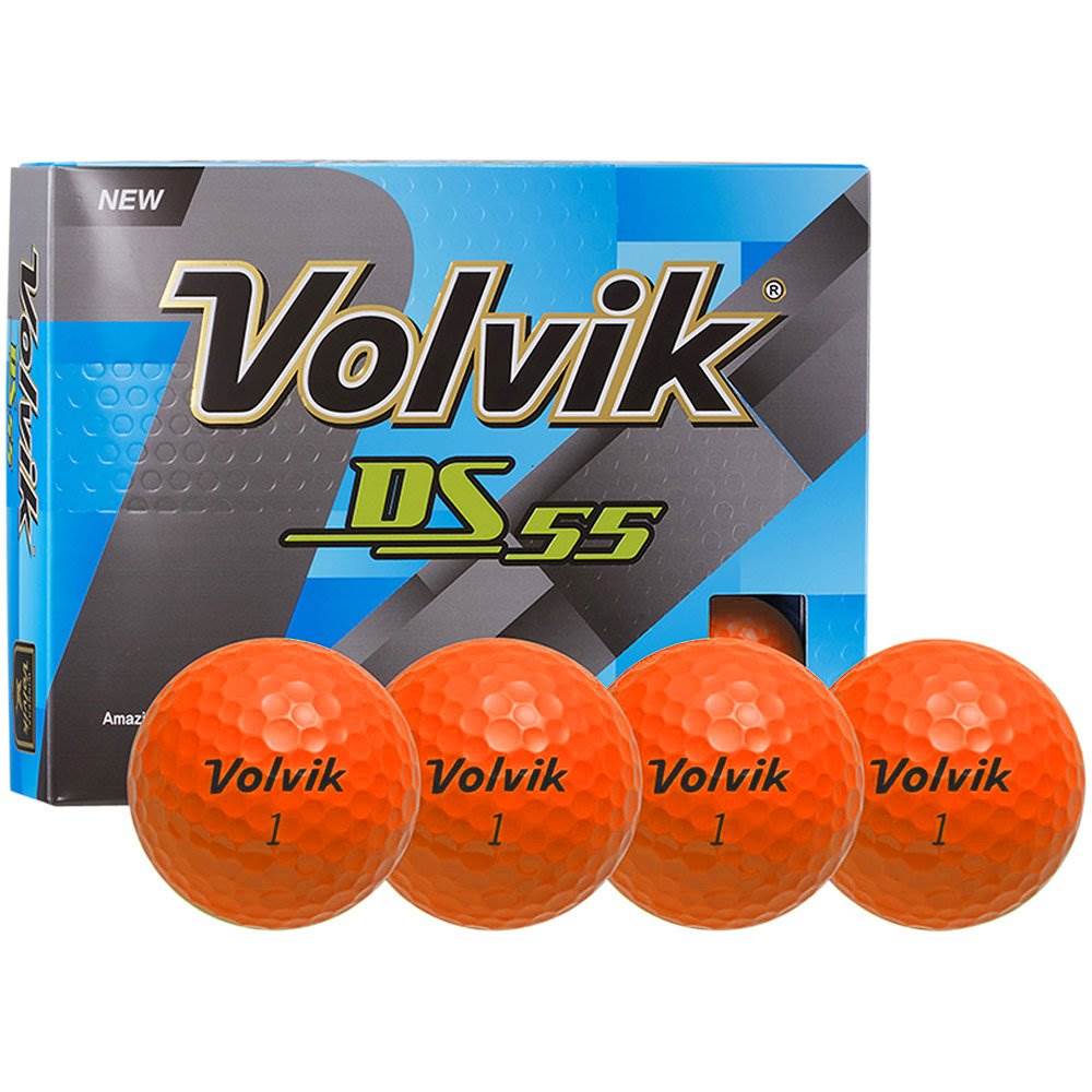 Volvik Dual Spin 12 Pack Golf Balls, Orange & Golfwith Smart Marker Shot Tracker